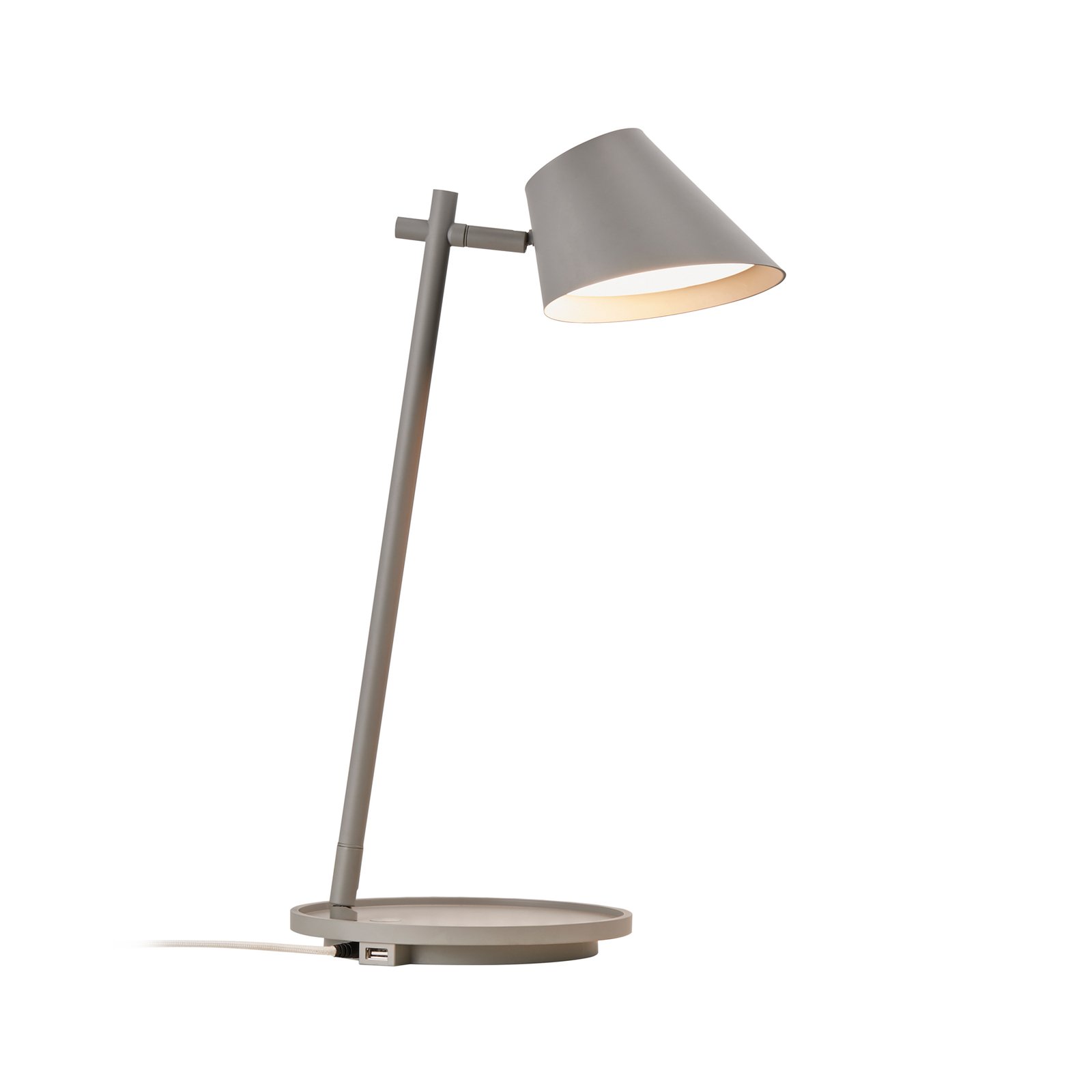 LED stolní lampa Stay, stmívatelná, šedá