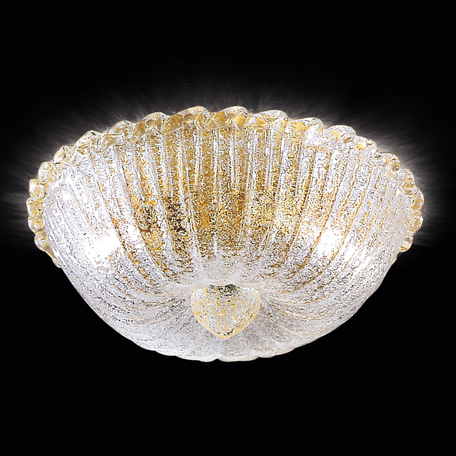 Lámpara de techo Budino oro transparente 30 cm