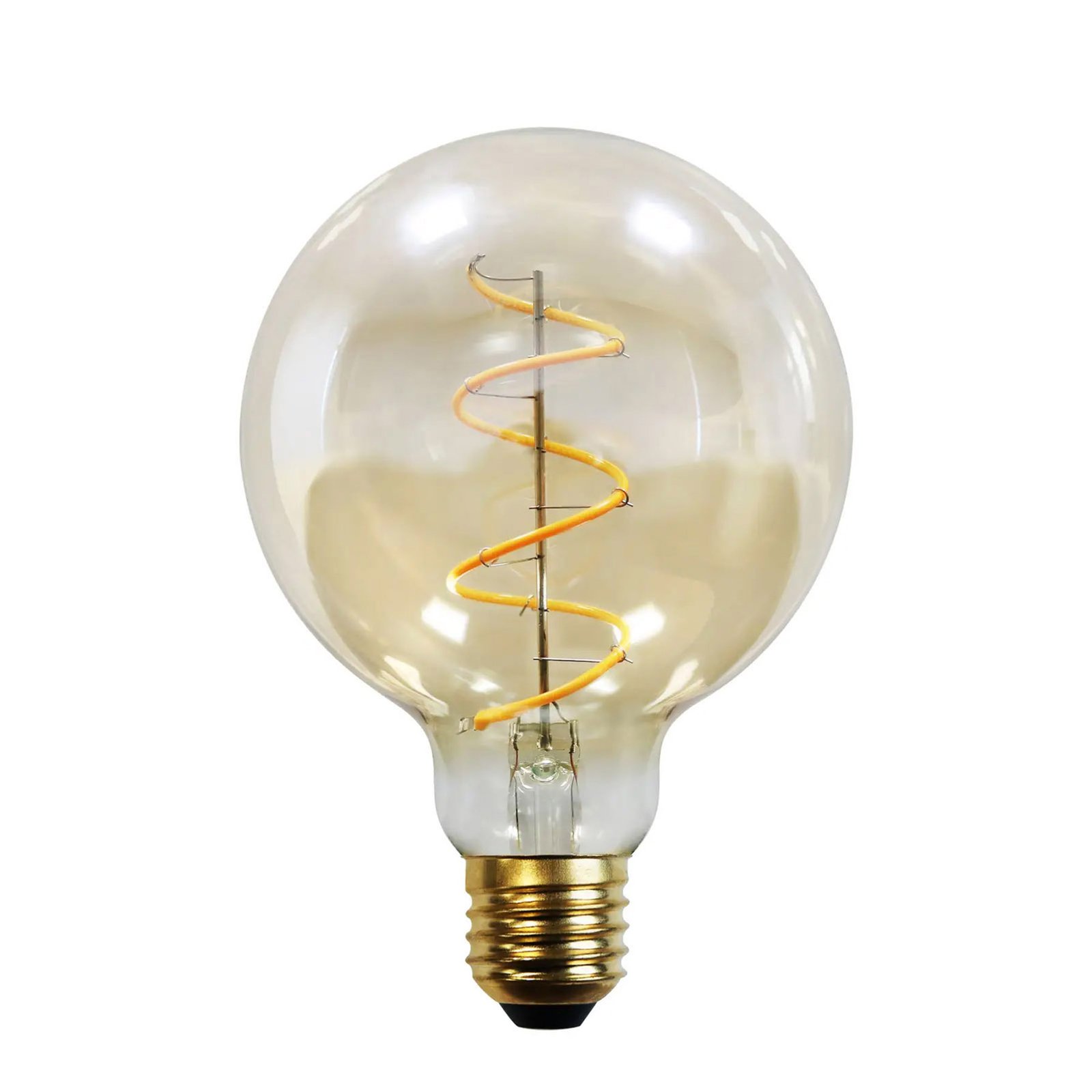 E27 3.8 W globe LED bulb G95 1,800 K amber 5-pack