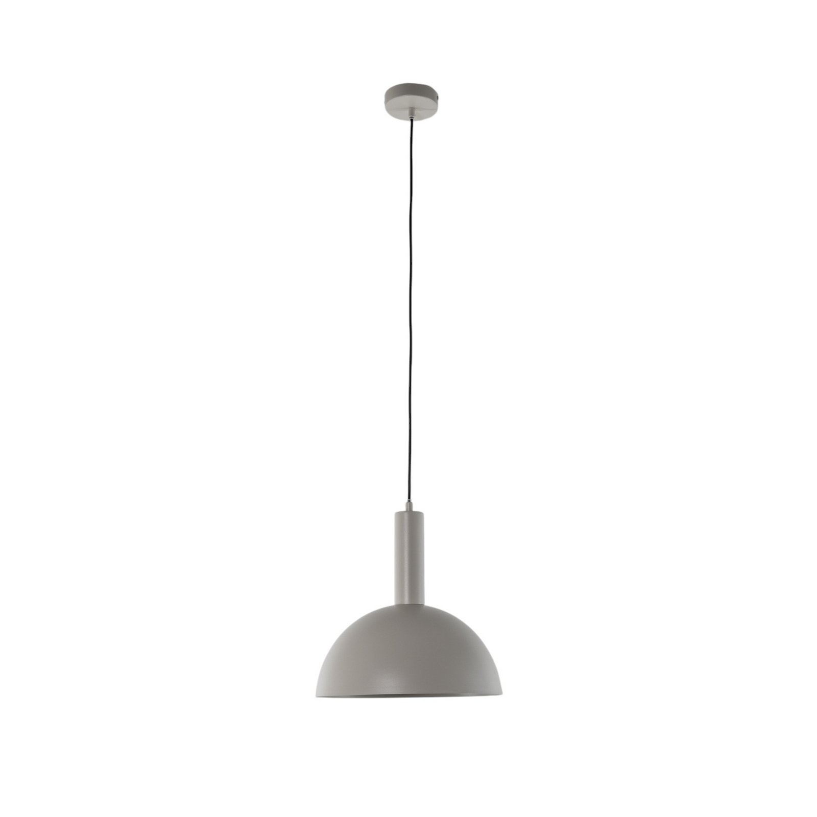 Vitrum cupola M pendant light, taupe, semicircular, Ø 30 cm