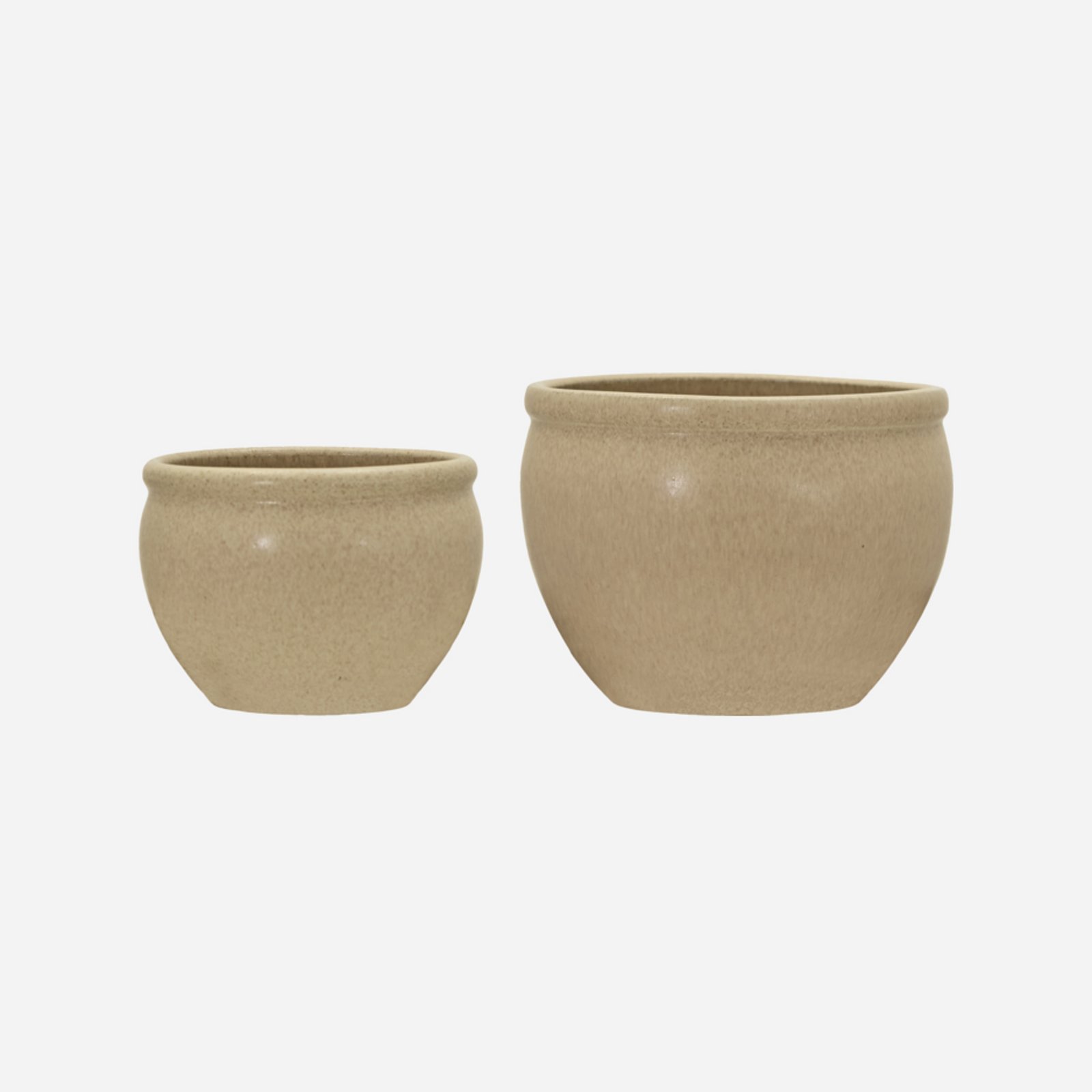 HDVale Flower Pot, Beige, Stoneware, Set of 2 - House Doctor