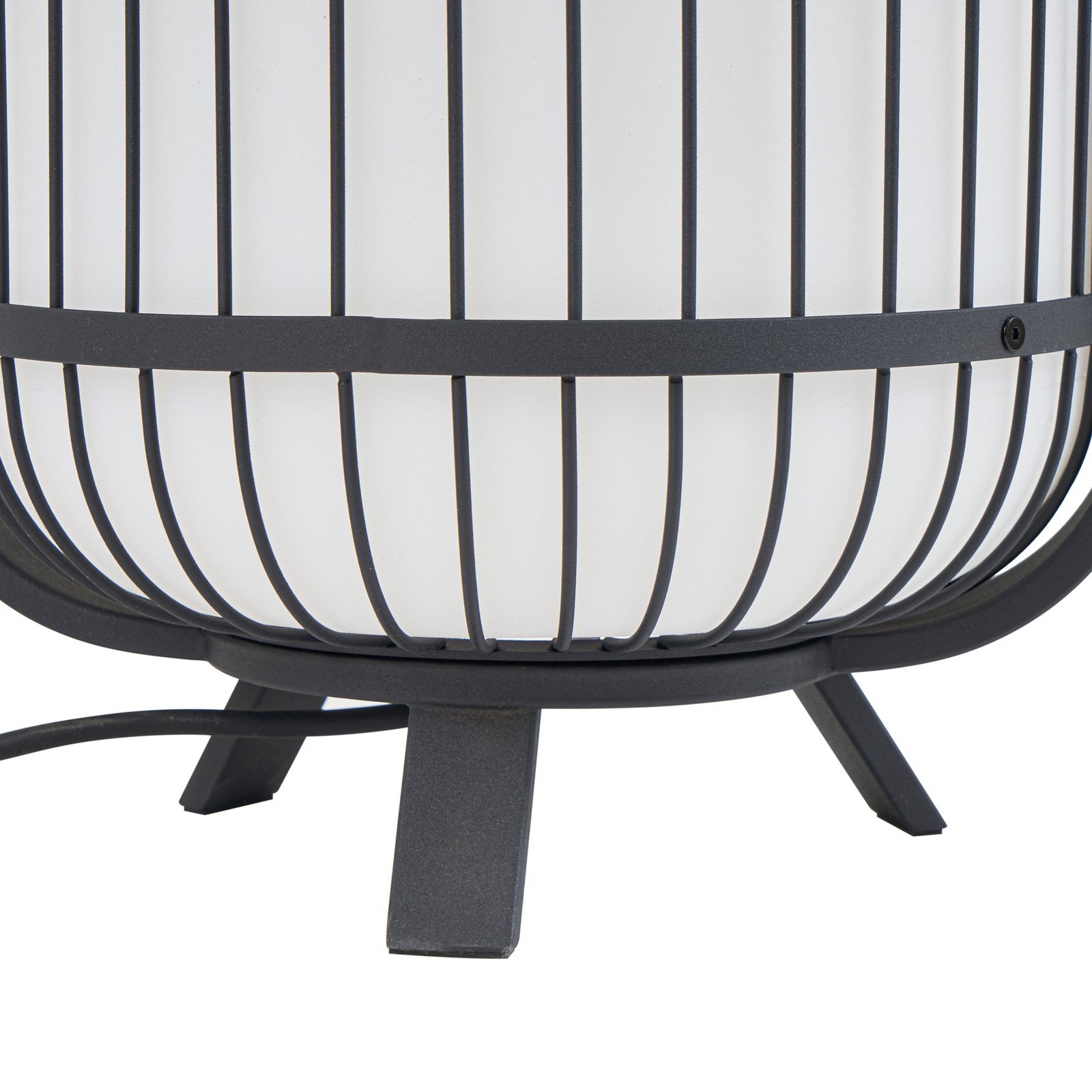 Lucande teraszlámpa Basket, fekete, 64 cm, IP44 Lucande teraszlámpa Basket, fekete, 64 cm, IP44