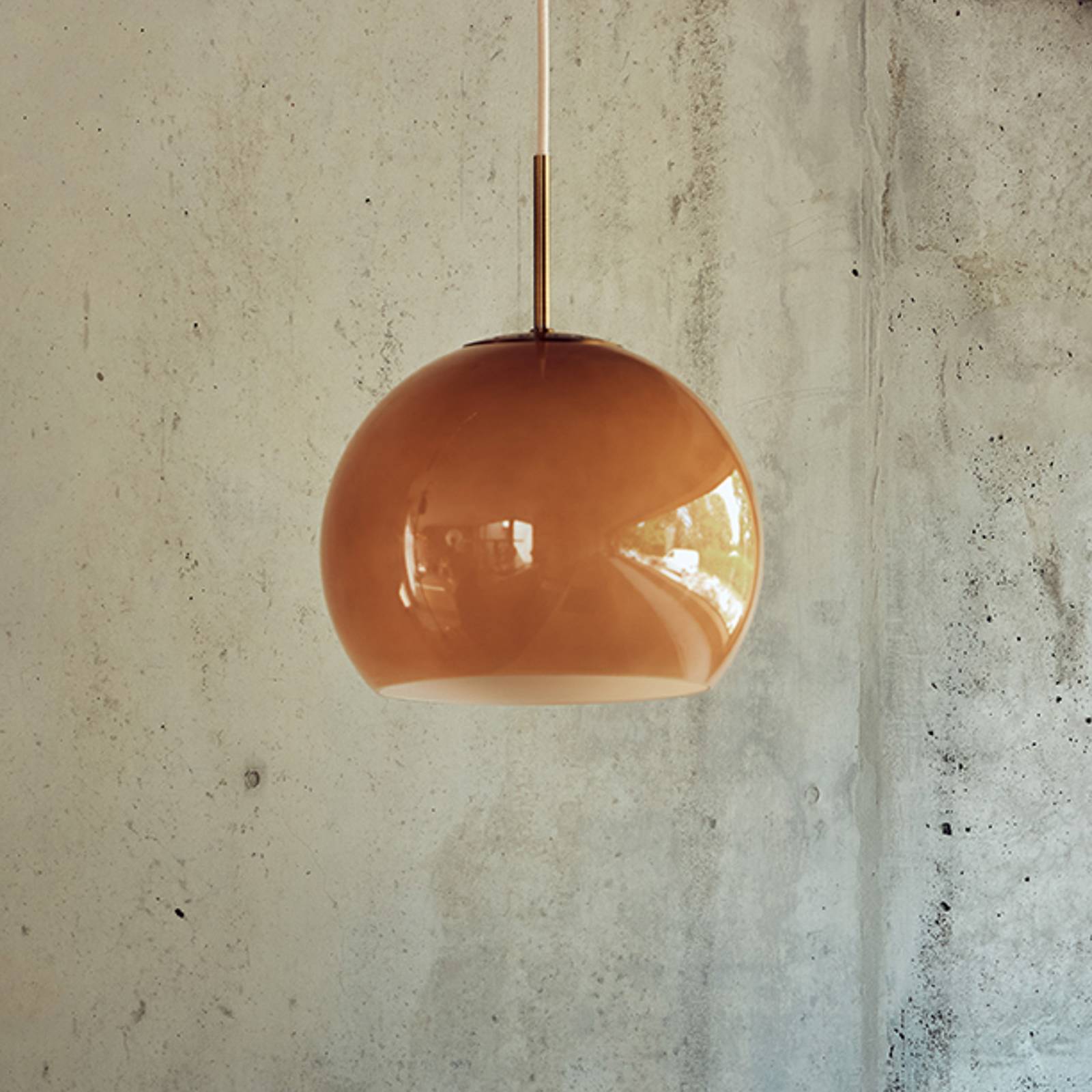 FRANDSEN Hängeleuchte Ball Glass, cappucino, Ø 25 cm günstig online kaufen