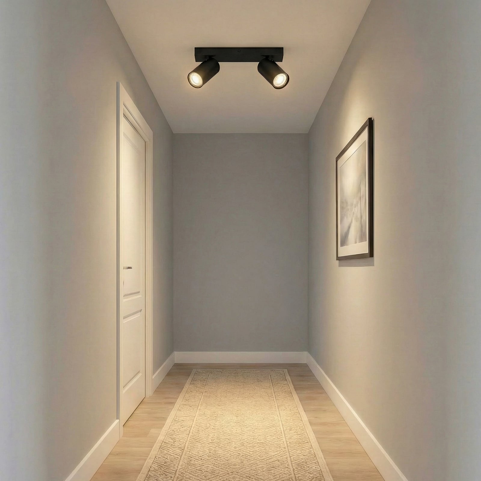 OSRAM takspot OCTAGON svart 2 lyskilder GU10-LED 927 dimbar