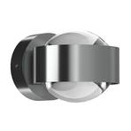 Puk Mini Wall LED 2x8W Lenses clear, matt chrome