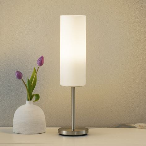 Sjarmerende TROY bordlampe i hvitt