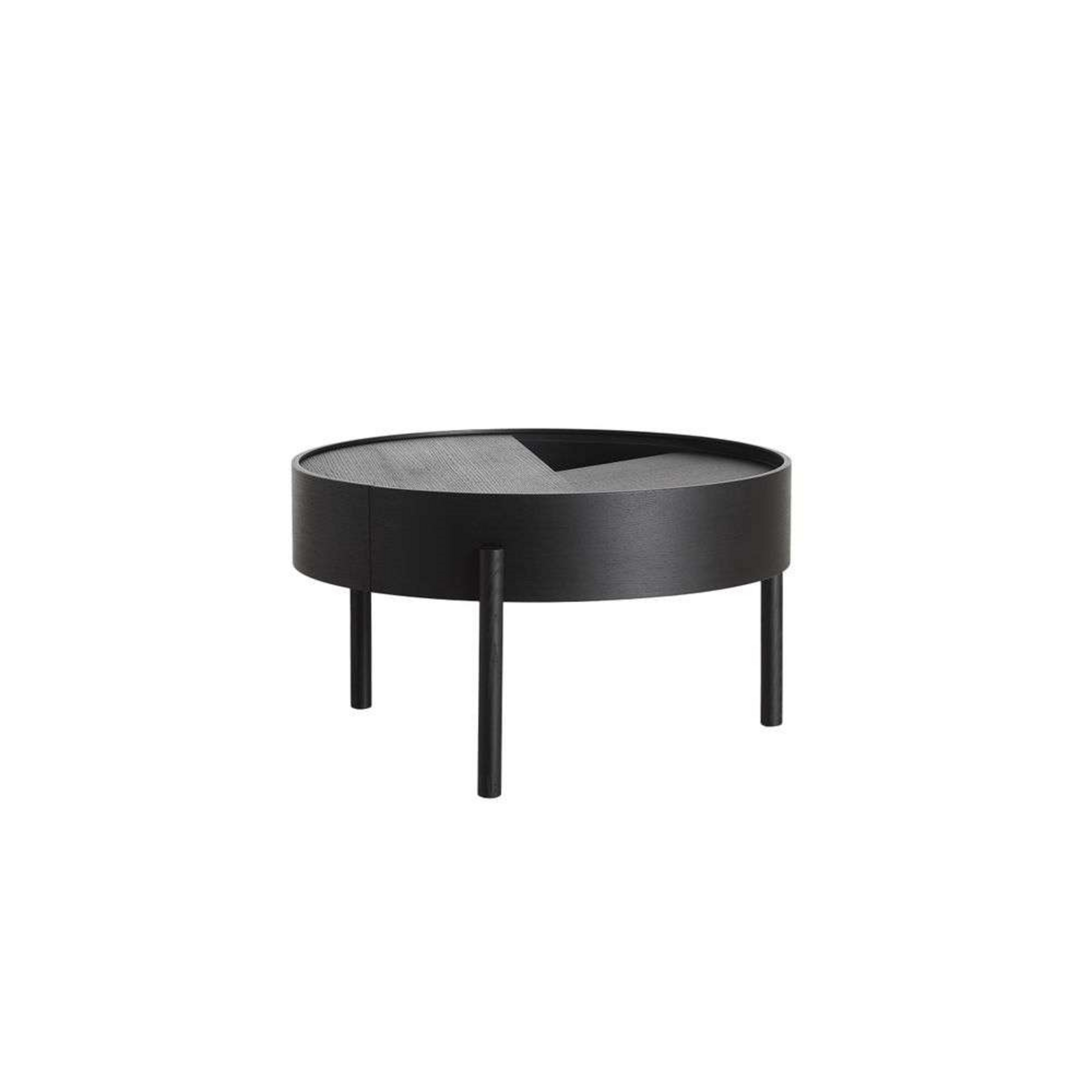 Arc Table de canapé Ø66 Black Ash - Woud