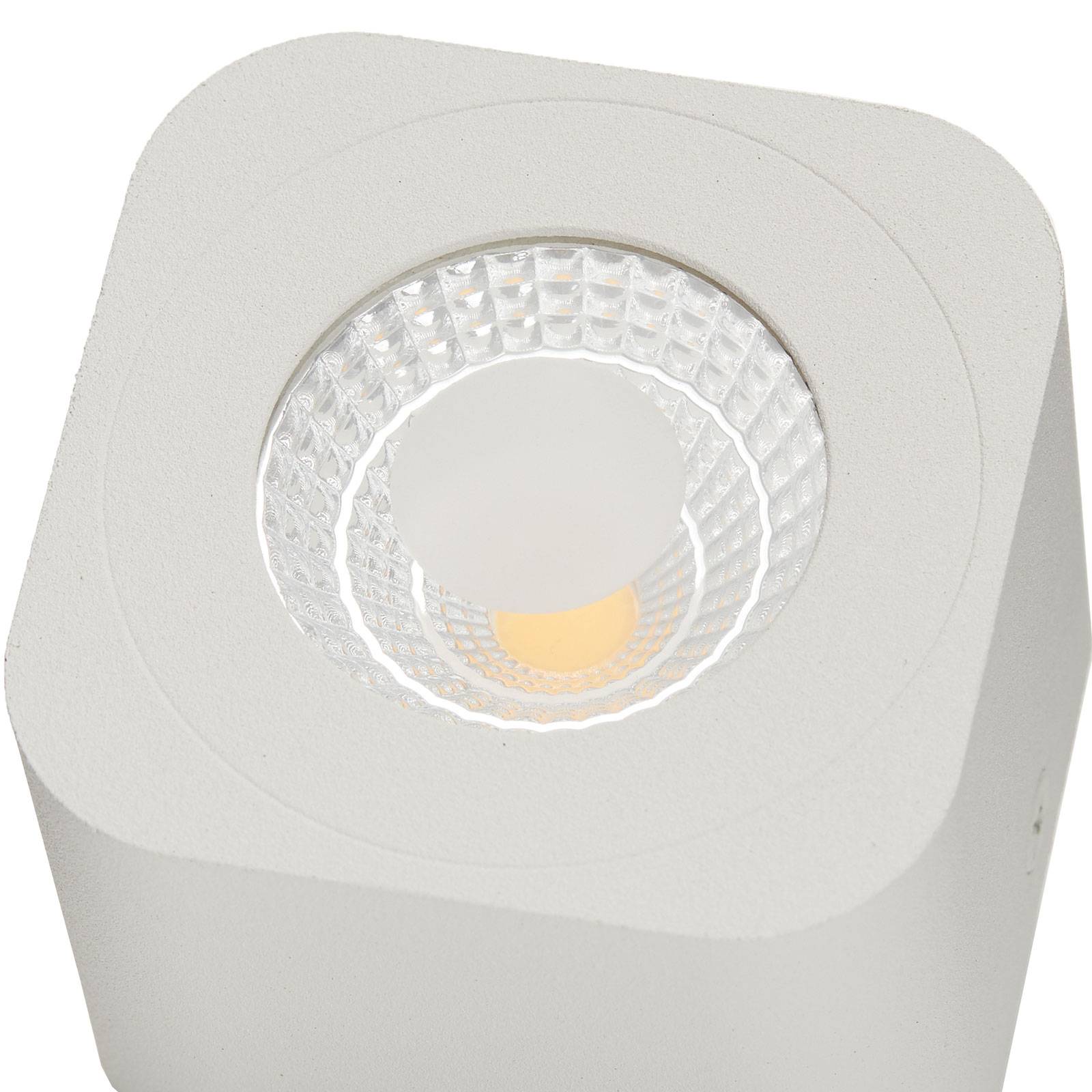 Kwadratowy downlight LED Palmi, biały