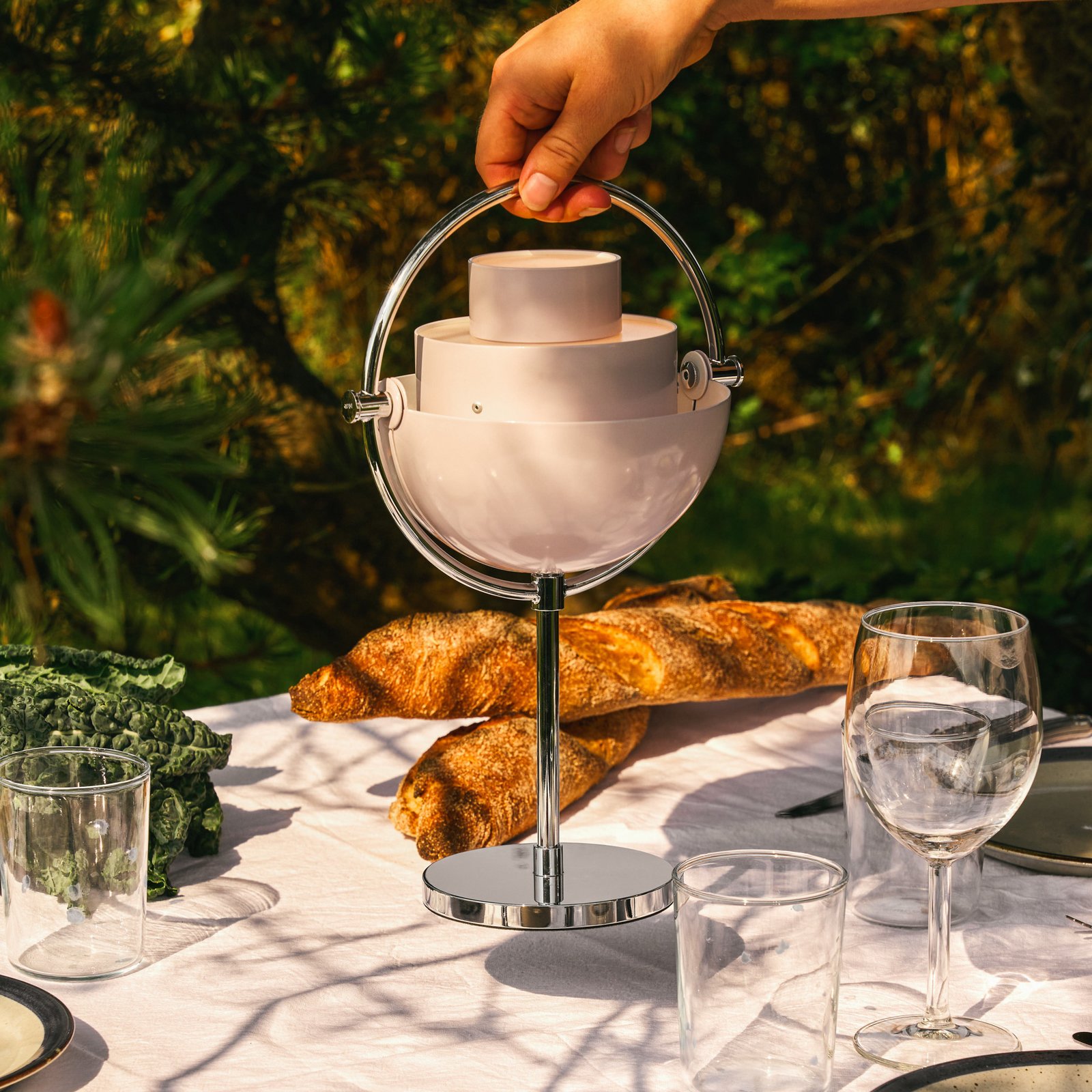 Multi-Lite Portable Lampe de Table Chrome/Pale Lilac - GUBI
