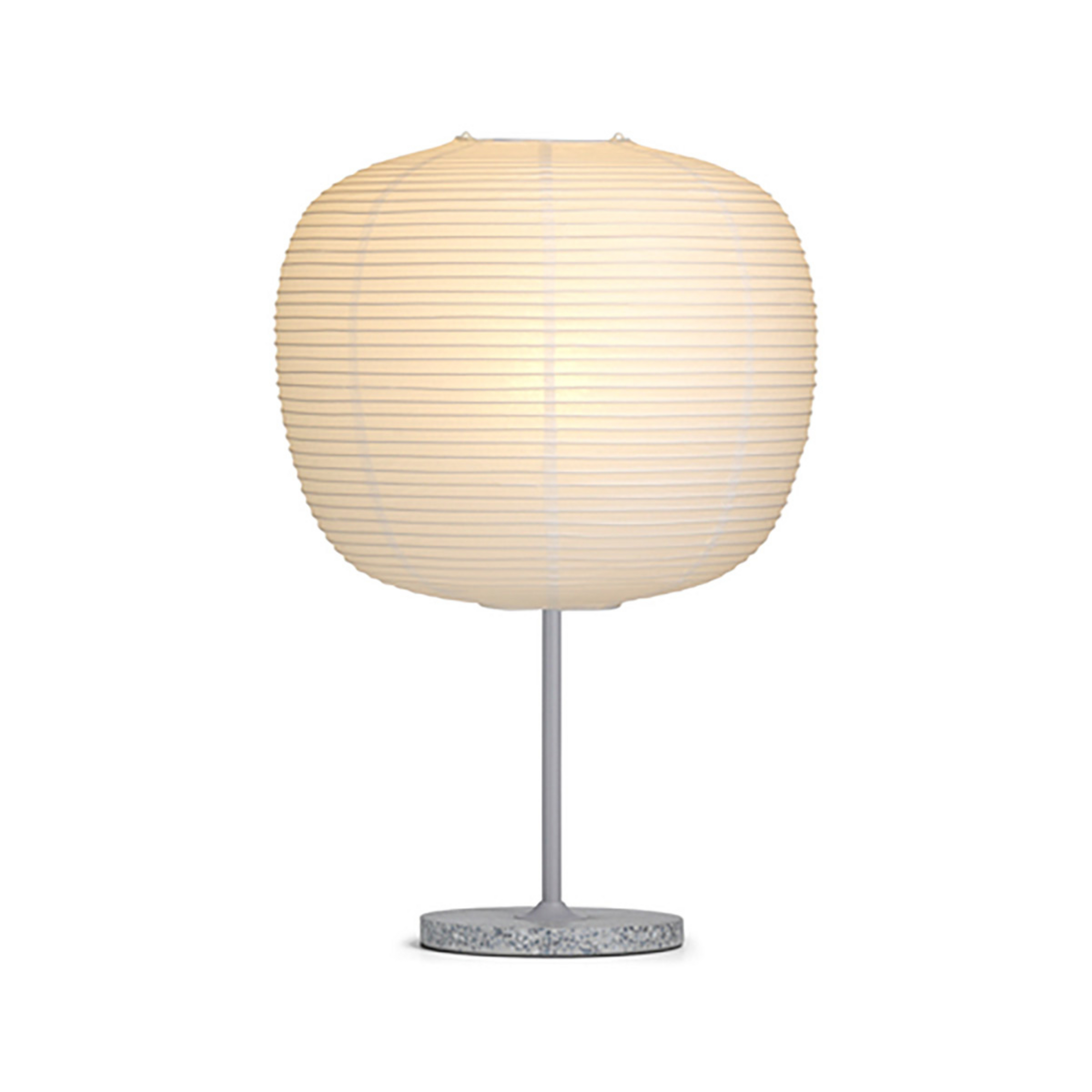 HAY Common Table Schirm Peach Fuß grau/terrazzo