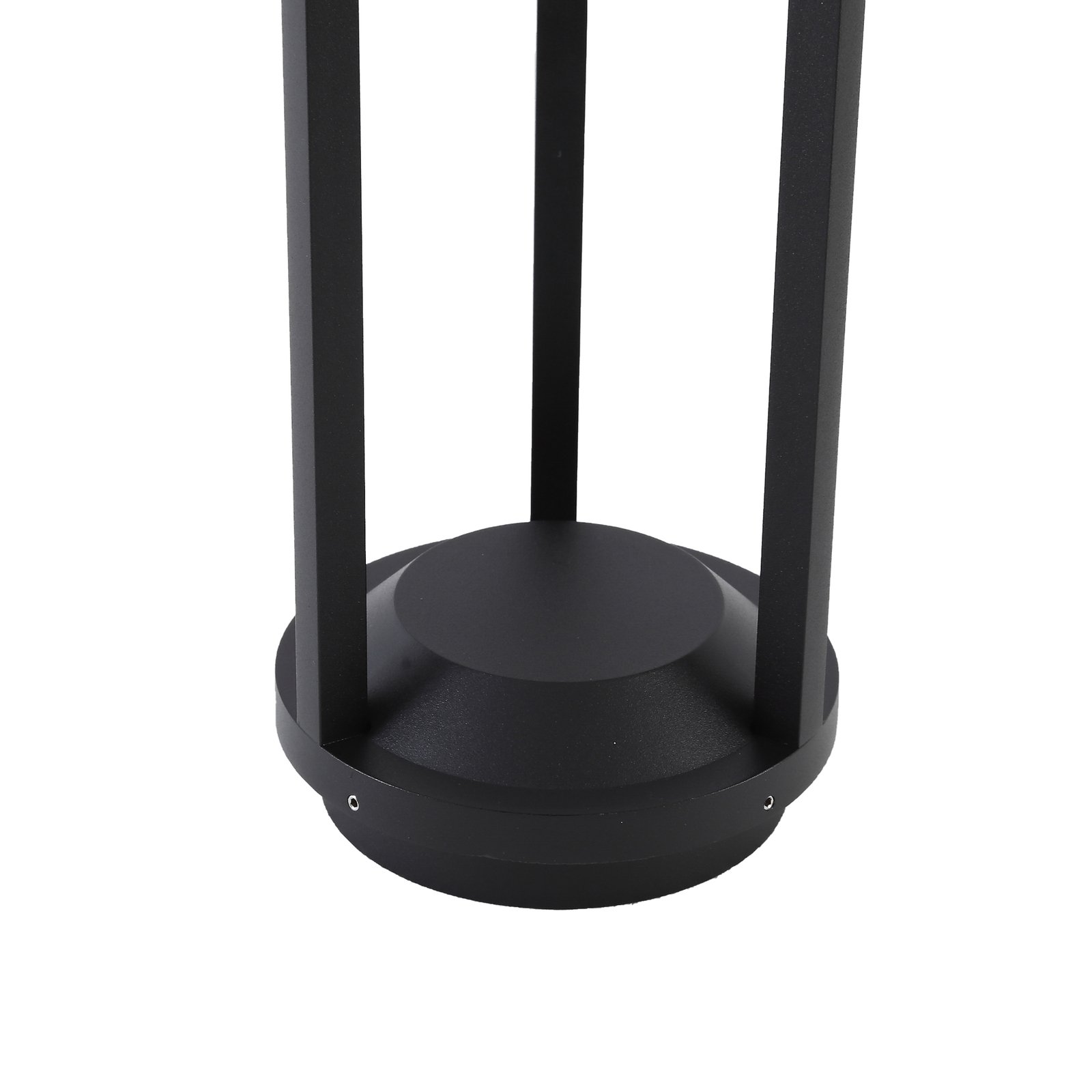 Lucande Evelis LED-aurinkokeinuvalaisin, musta, alumiini, anturi