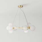 Maytoni hanglamp Dallas, 11-lamps, goudkleurig/wit