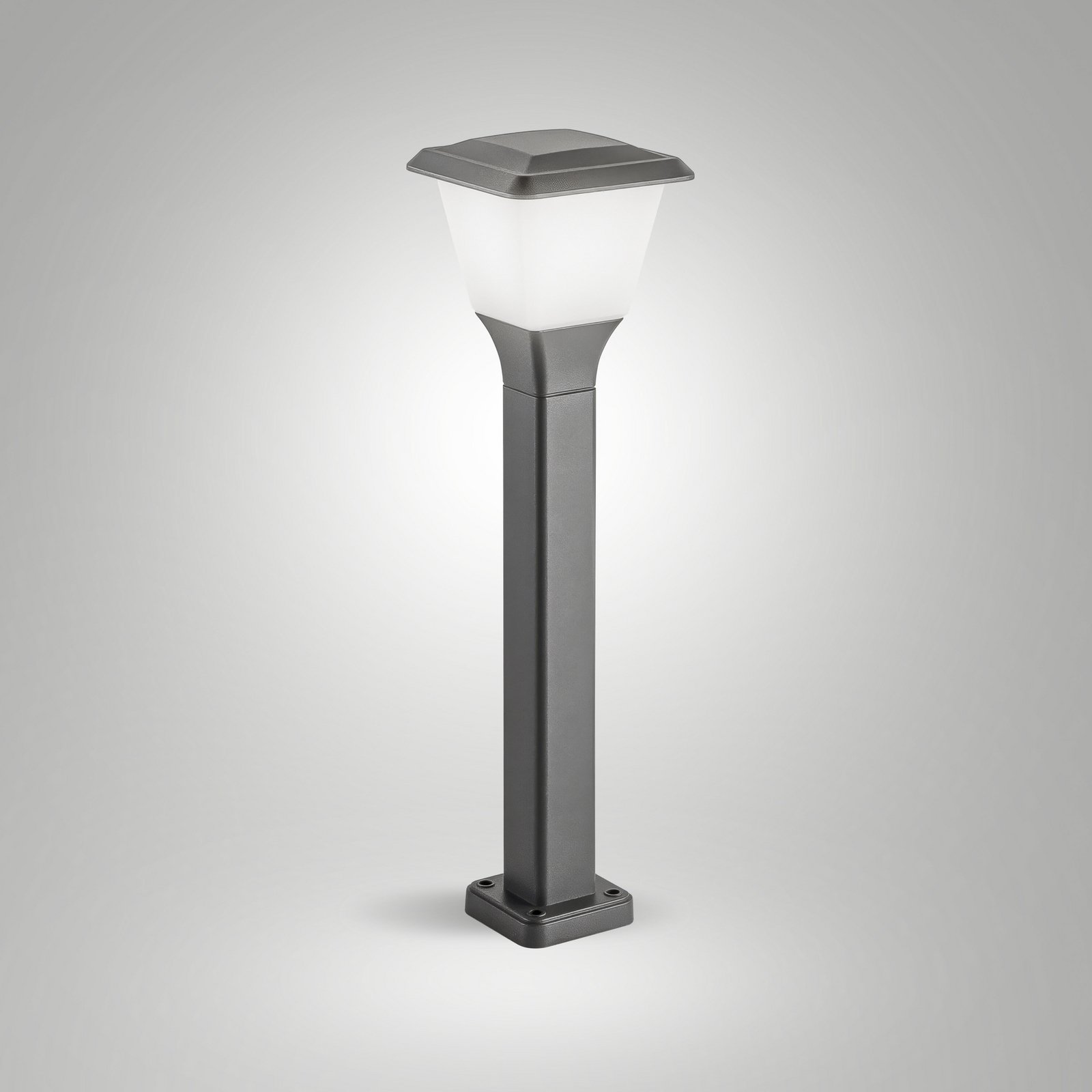 Lena path light, 60 cm, dark grey, metal, E27, IP65