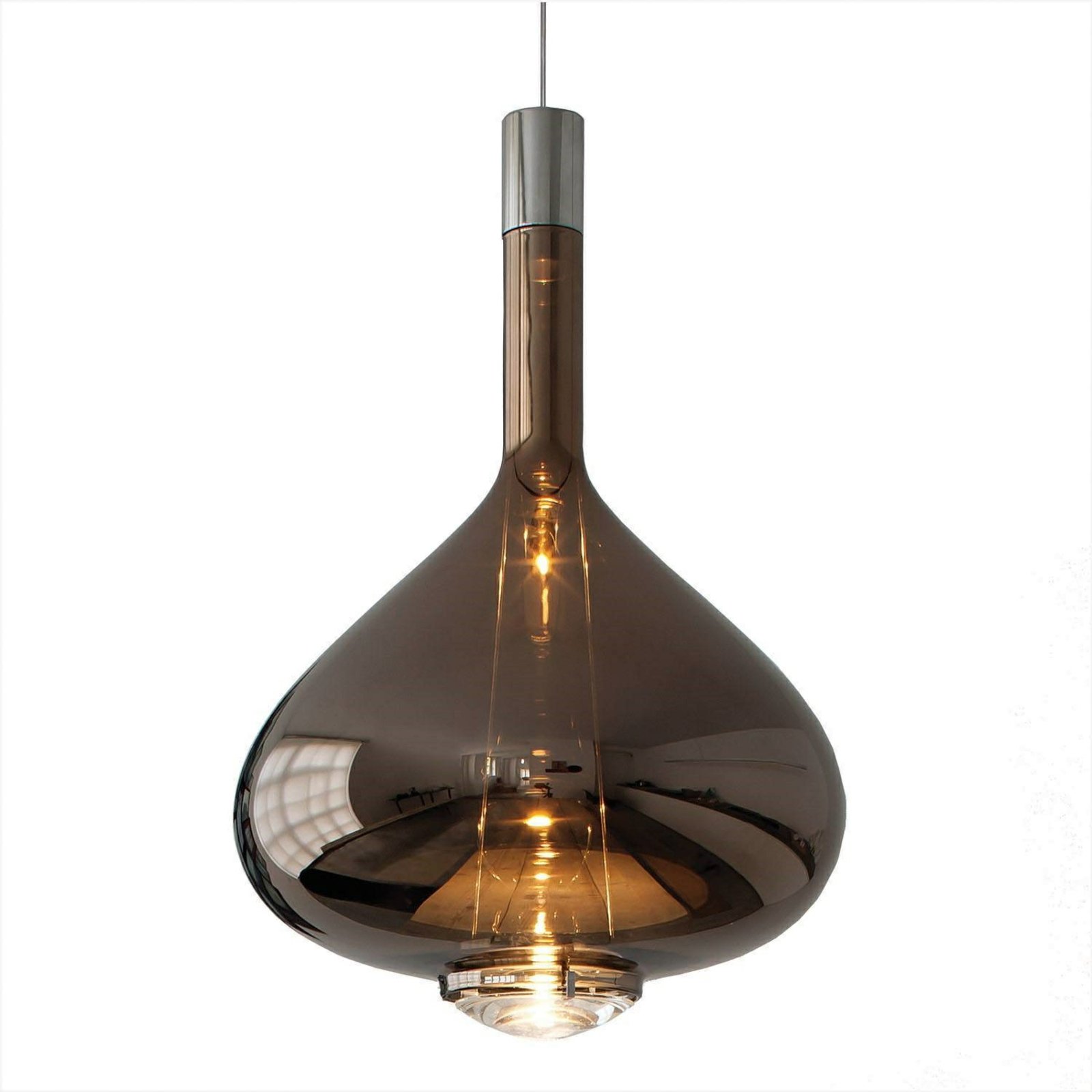 Sky-Fall SO Lampada a Sospensione Grande Glossy Bronze Glass - Lodes