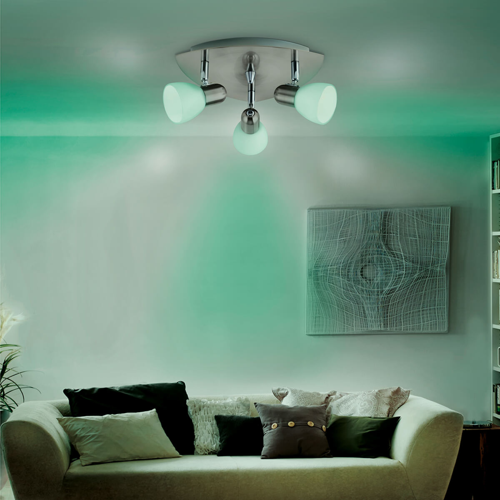 Loftlampe Enea-C LED RGBW tre lyskilder