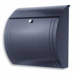 MODENA steel letter box, beautiful shape, anthrac.