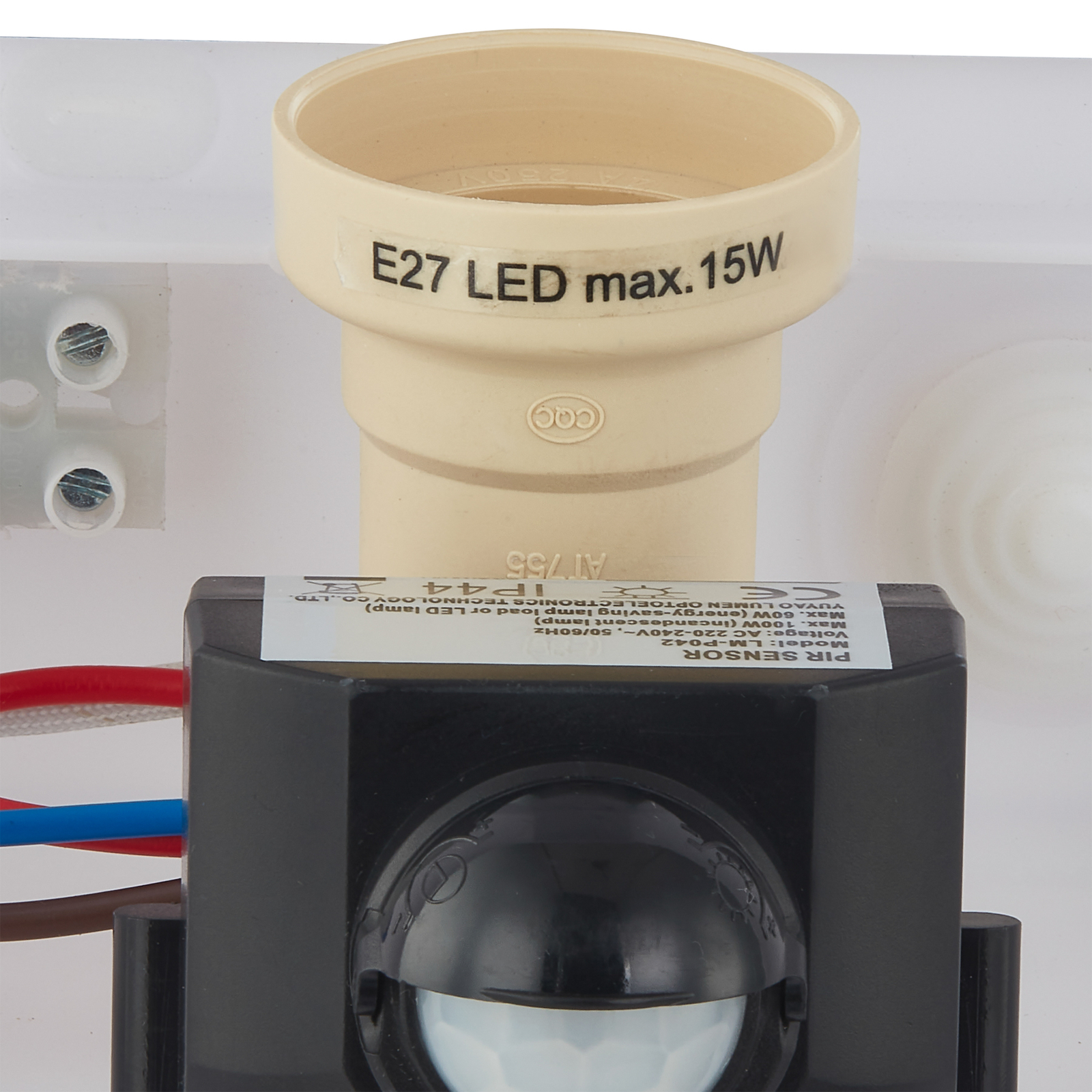Lindby Vimal külső fali lámpa alu E27 érzékelő