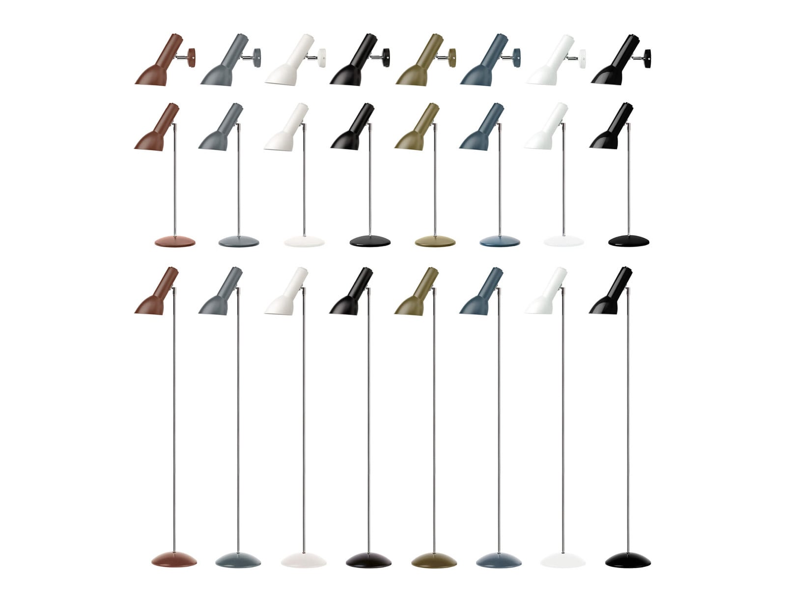 Oblique V&auml;gglampa Svart/M&auml;ssing CPH Lighting - Aluminium