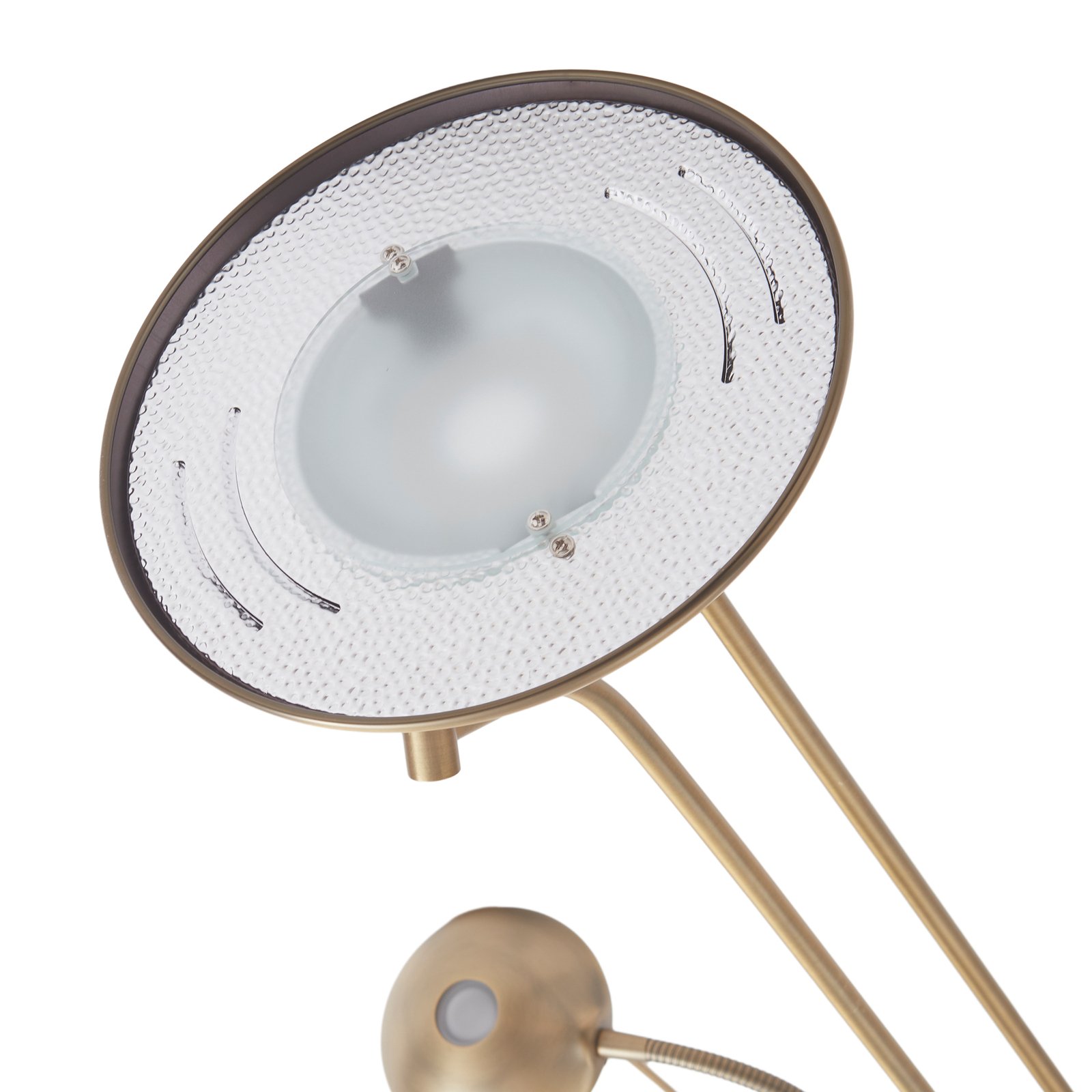 Lindby LED-Standleuchte Josefin, bronze, Leselicht, dimmbar