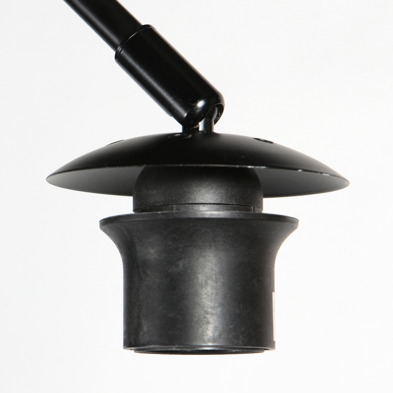 Curve ív világítás, fekete, krém színű nylon búra, Ø 60 cm