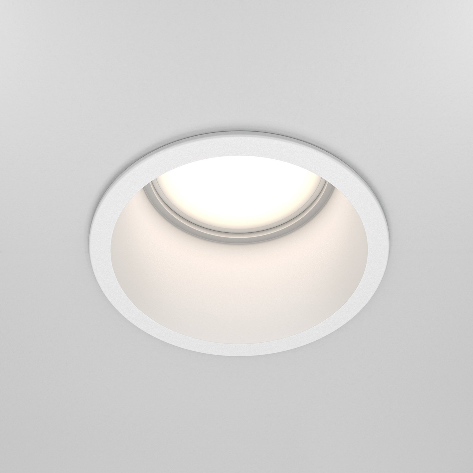 Maytoni inbouwdownlight Reif, wit/wit, Ø 6,8 cm, aluminium