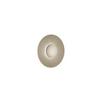 LED-vegglampe Shelley, sandfarget, Ø 16 cm, metall