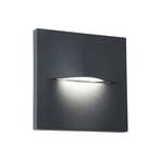 LED outdoor wall light Vita, dark grey, 14 x 14 cm