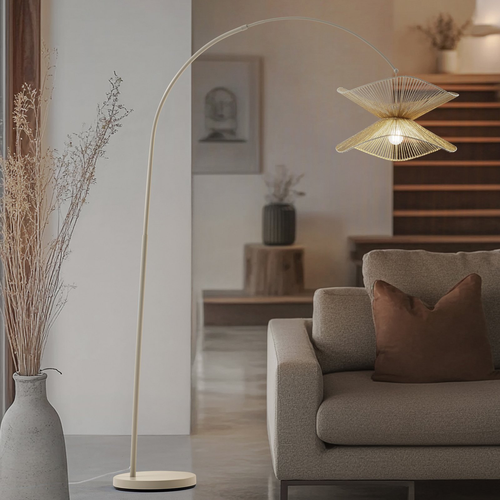 Valdorin Stehleuchte Beige - Lindby