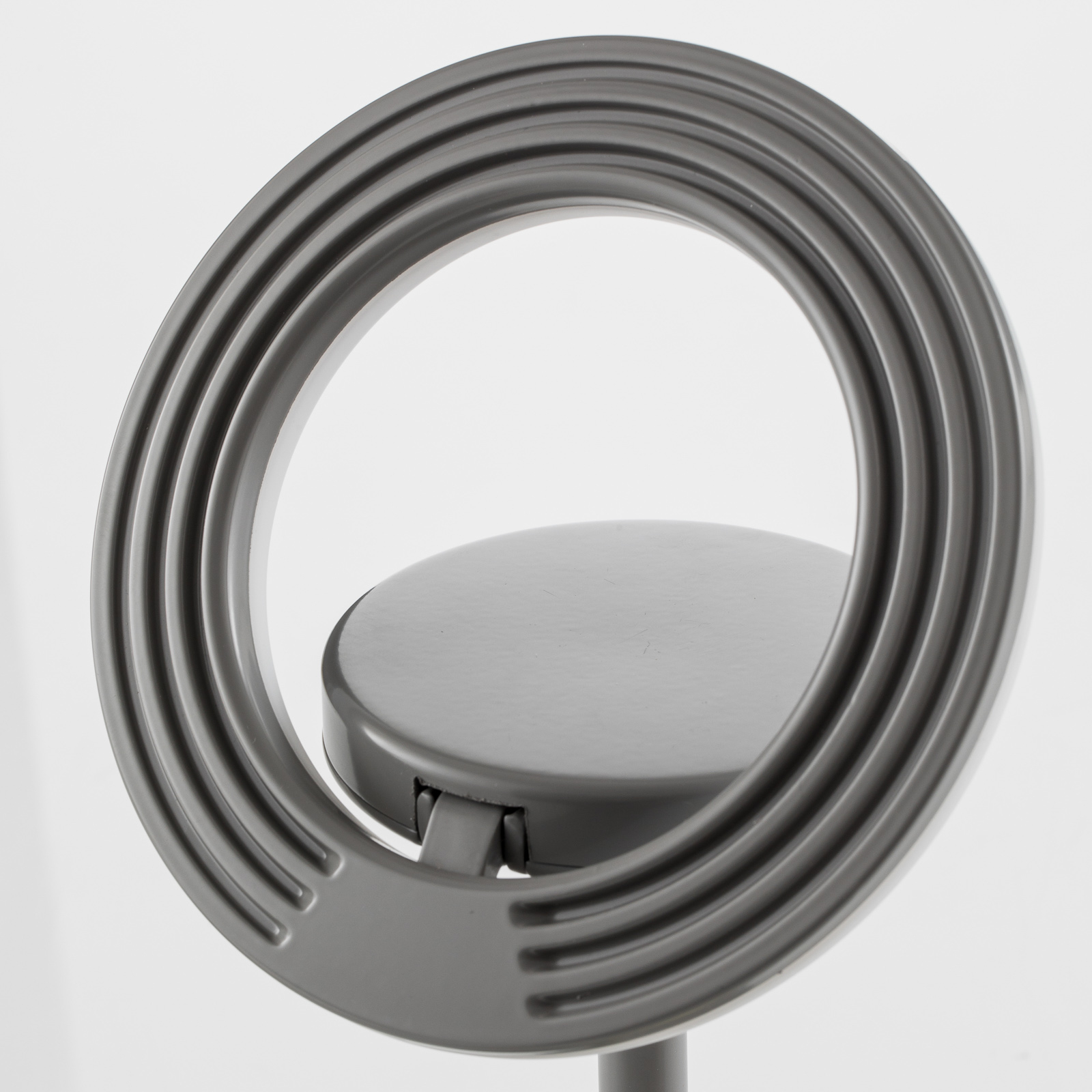 Candeeiro de mesa LED Filigree, cinzento claro rotativo/giratório