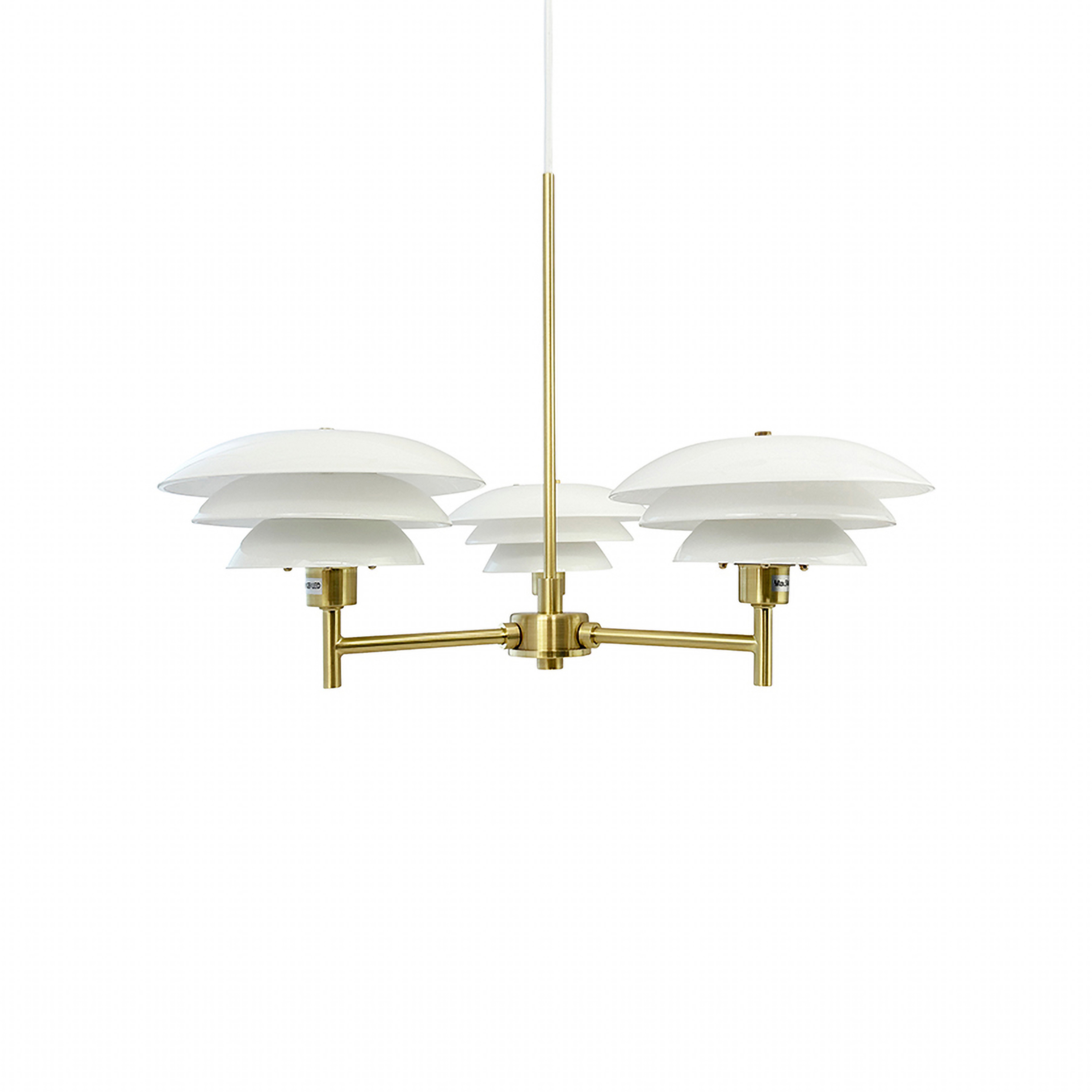 DL20 Lustre, opale/laiton, à 3 lampes - Dyberg Larsen