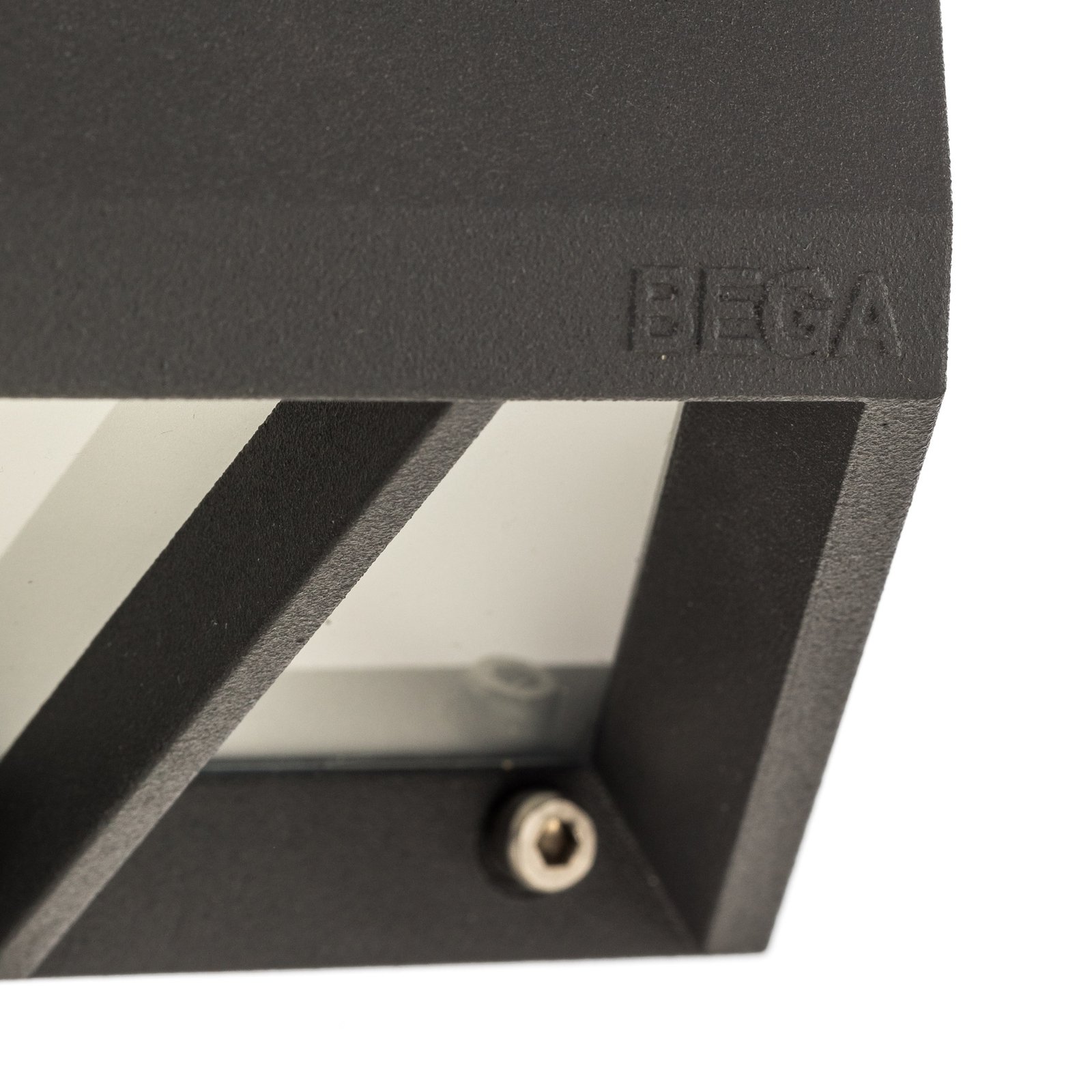 BEGA LED outdoor wall light 22292 K3 on/off, graphite, cast aluminium