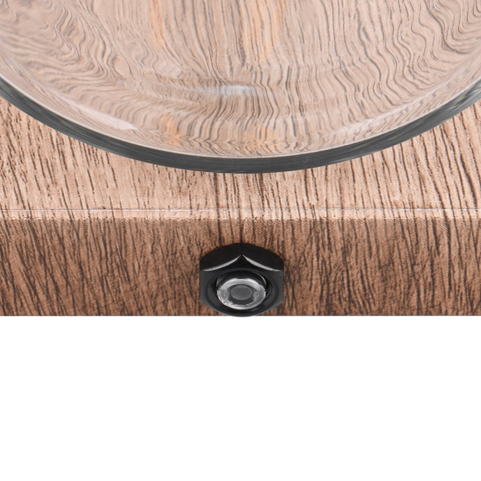 Āra sienas lampa ARDILA, koka izskats, augstums 19 cm, metāls/stikls, IP44