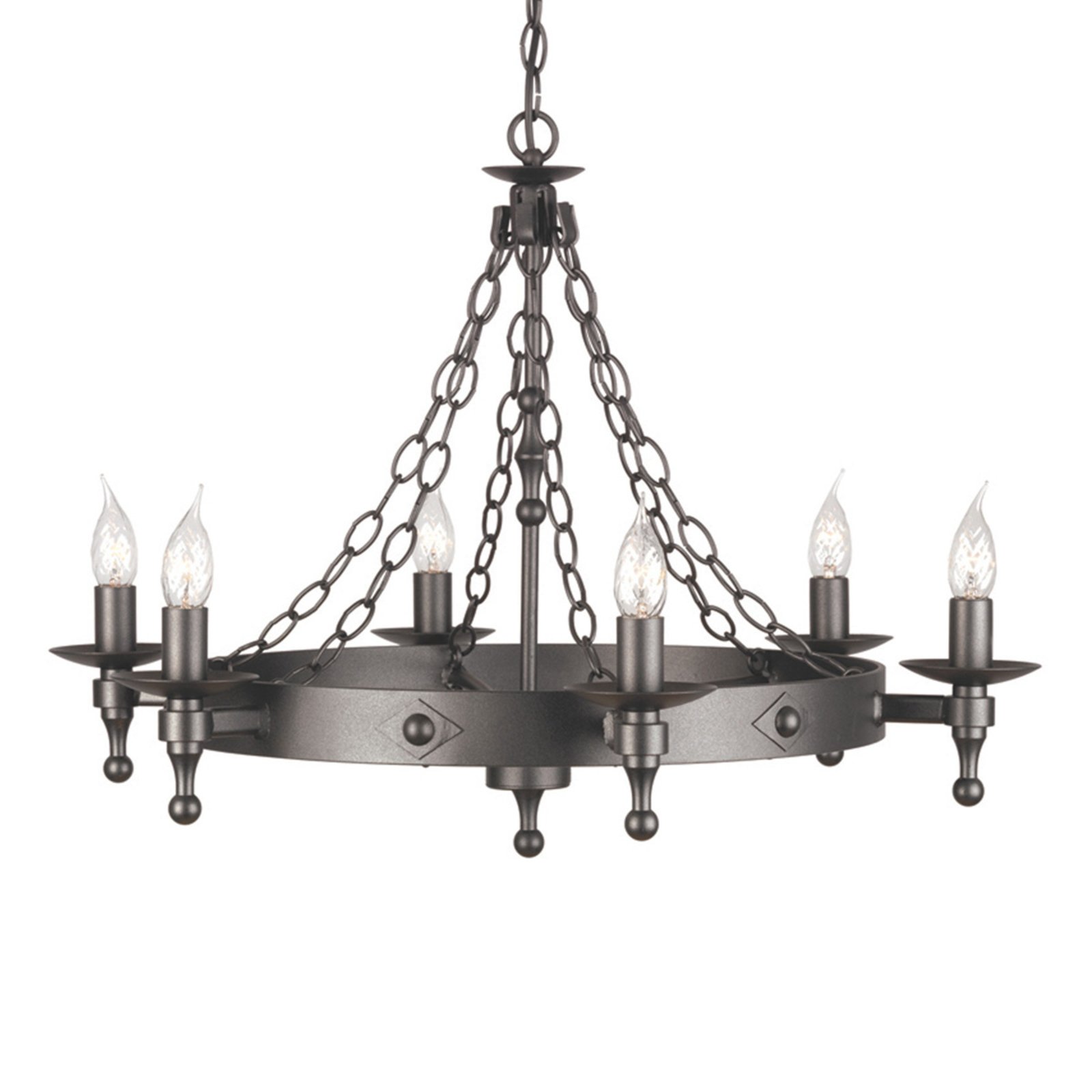 Warwick Chandelier Medieval Graphite