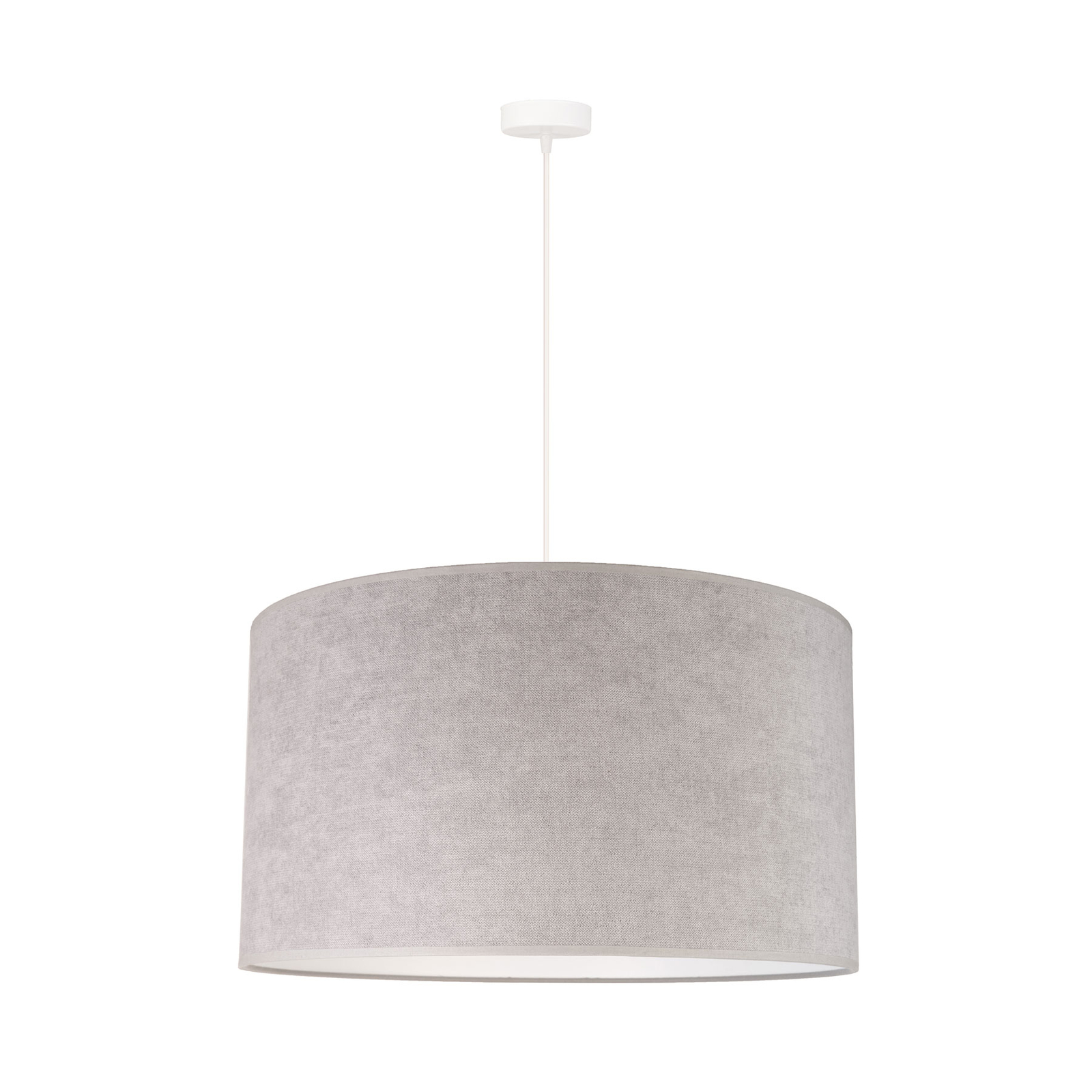 Lampa wisząca Bristol, tkany wzór, szary