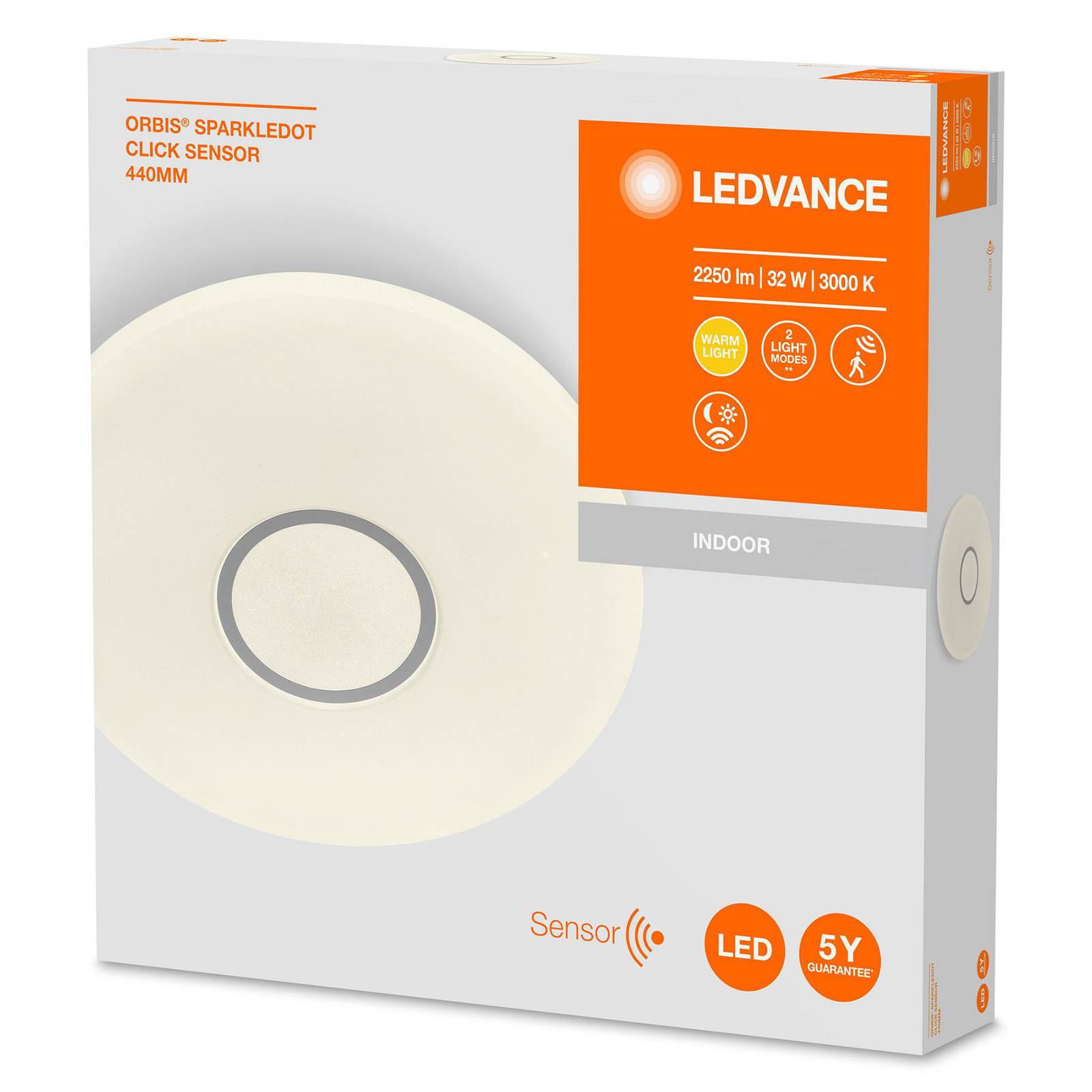 Ledvance Orbis Sensor lampa sufitowa LED Ø 44cm