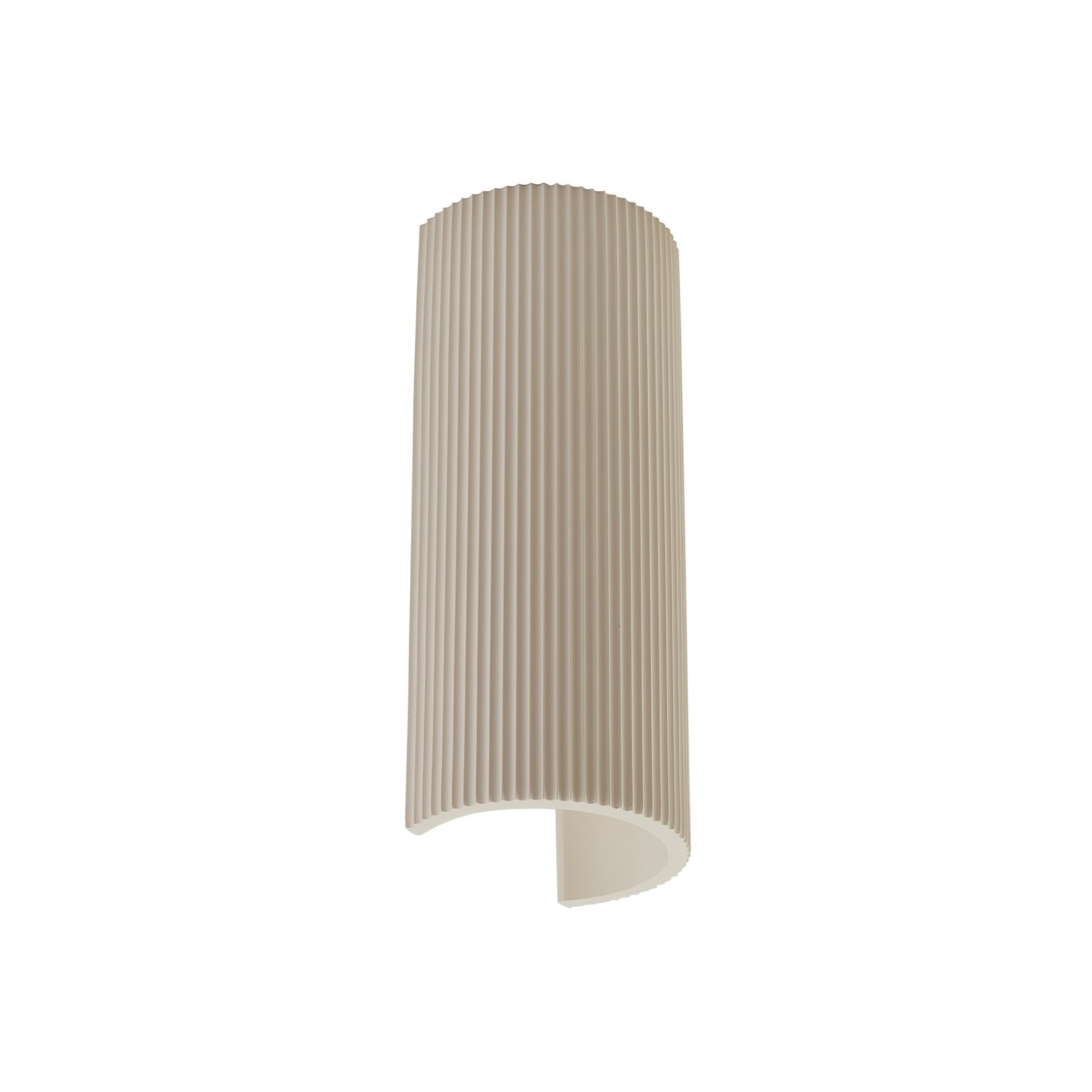 Lindby wall light Colja, round, height 30.5 cm, plaster, white