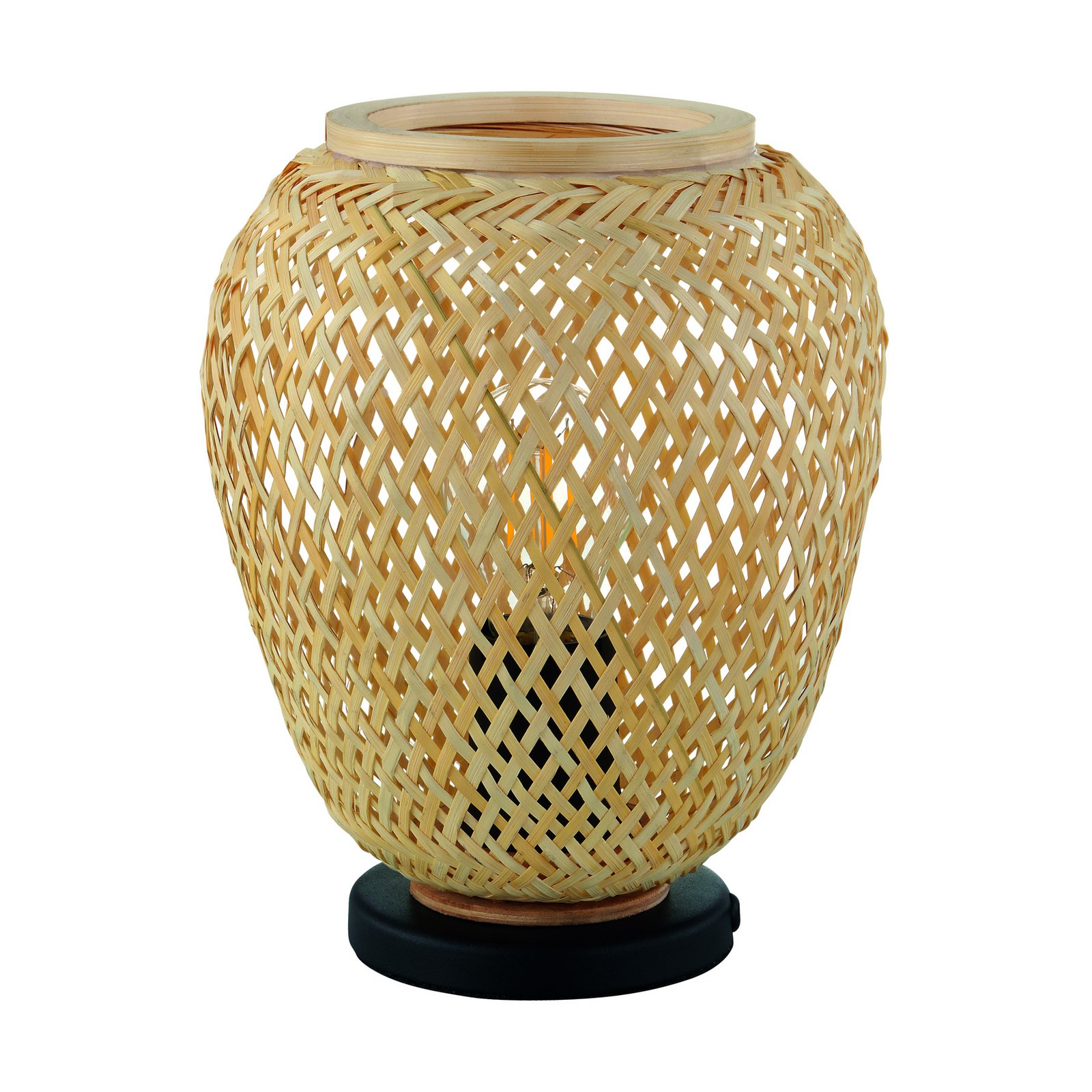 Bordlampe Dembleby av tre, naturfarger