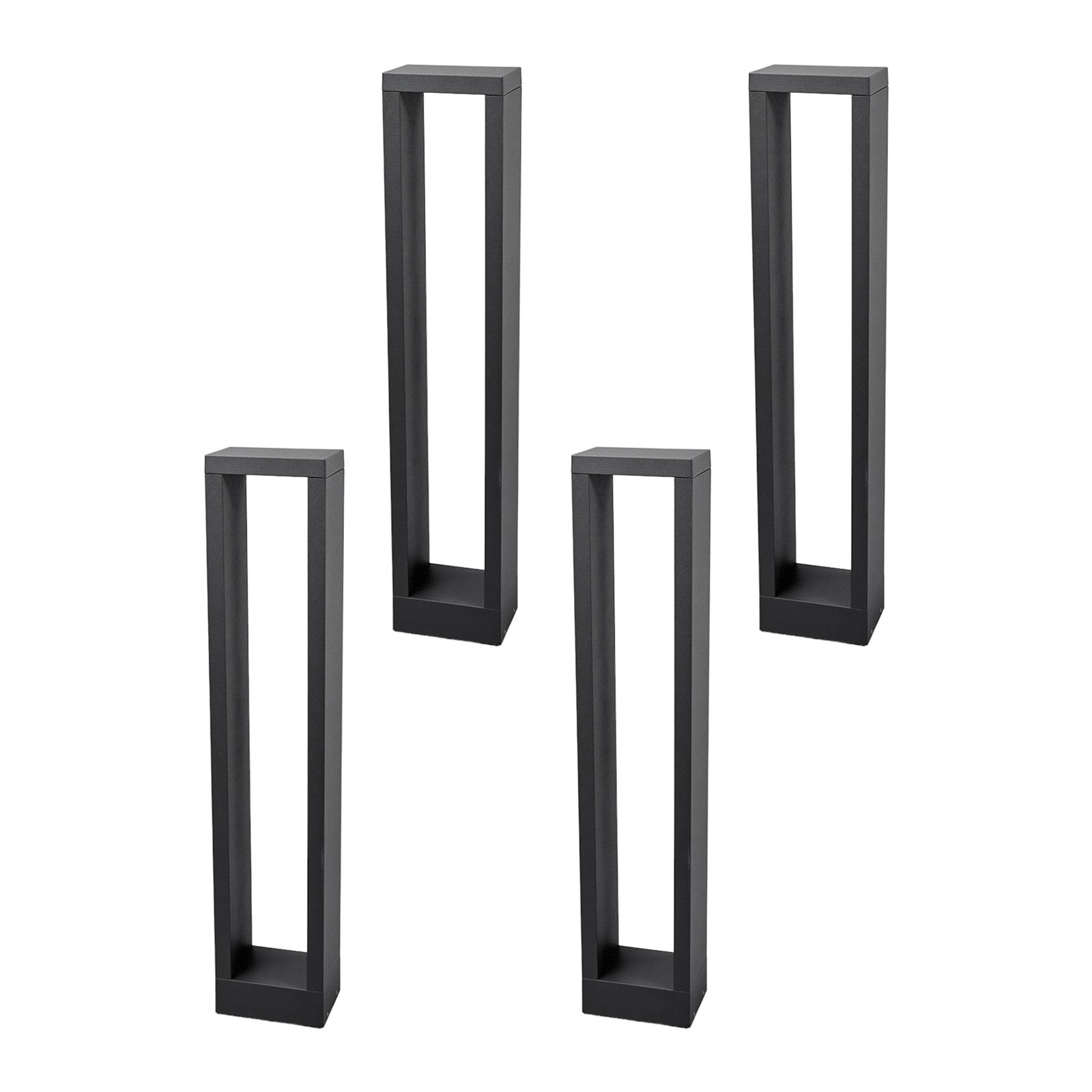 Lucande LED-Wegelampe Jupp, 4er-Set, 60 cm, anthrazit, IP54