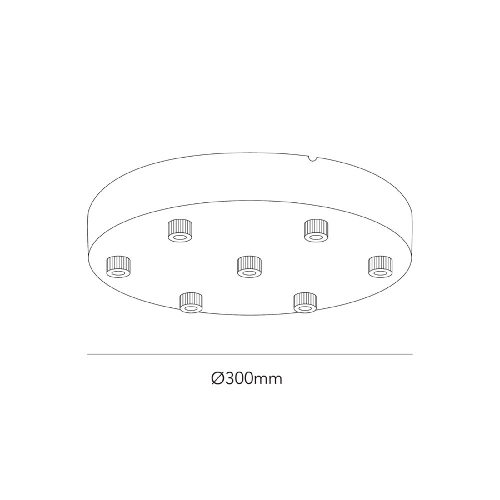 Ceiling Base Ø300/7 Candeeiros Suspensos White - LIGHT-POINT