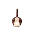 Lámpara colgante Ideal Lux Kalique 1, color cobre, Ø 18 cm
