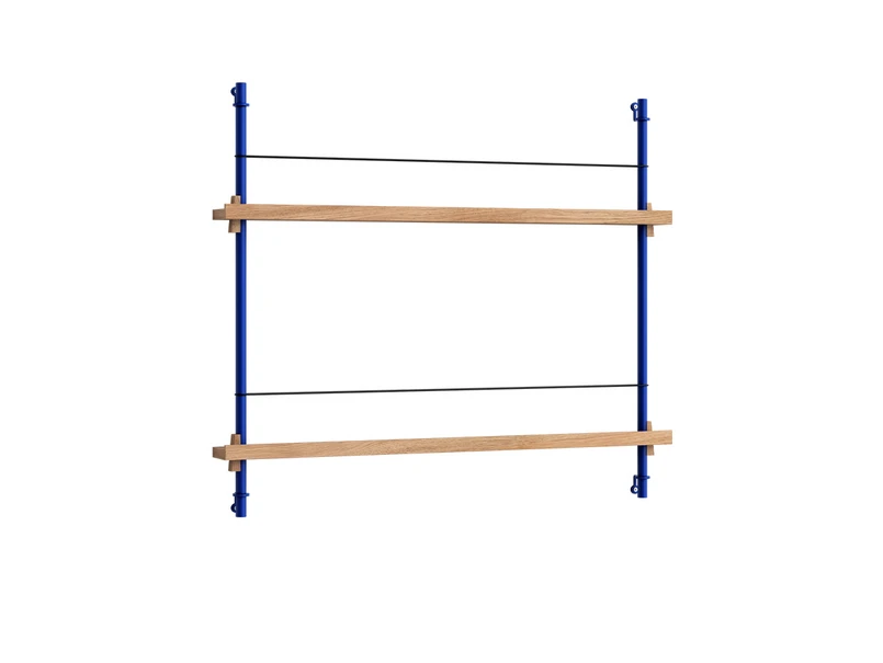 Moebe - Magazine Shelving 65 Regal Oak/Deep Blue