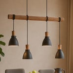 Trebale 4 Hanglamp Black/Wood - Lindby