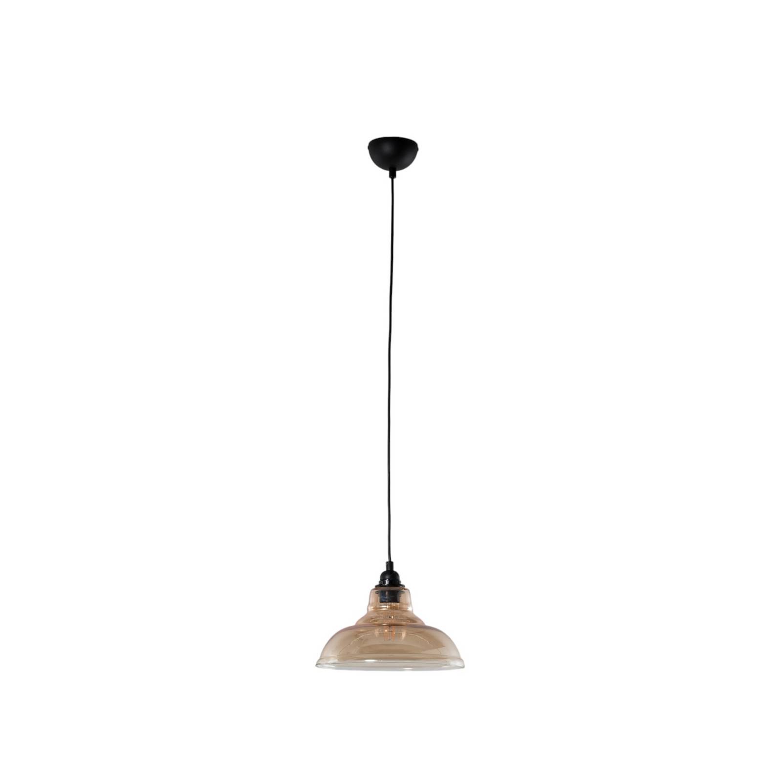Hängelampe Dilberay 327-S 1-flg. amber/schwarz Glas Ø 28 cm