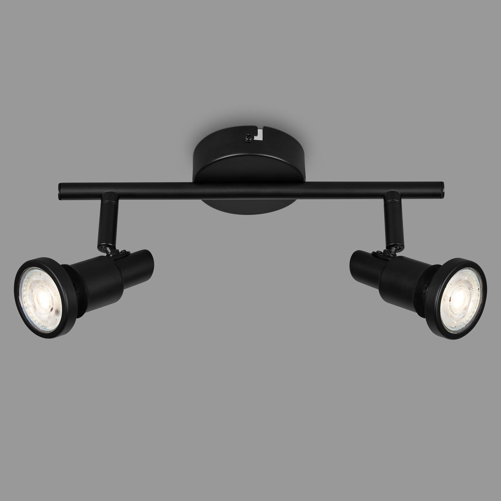 Spot plafond LED Flamo IP44 2 lampes réglable noir