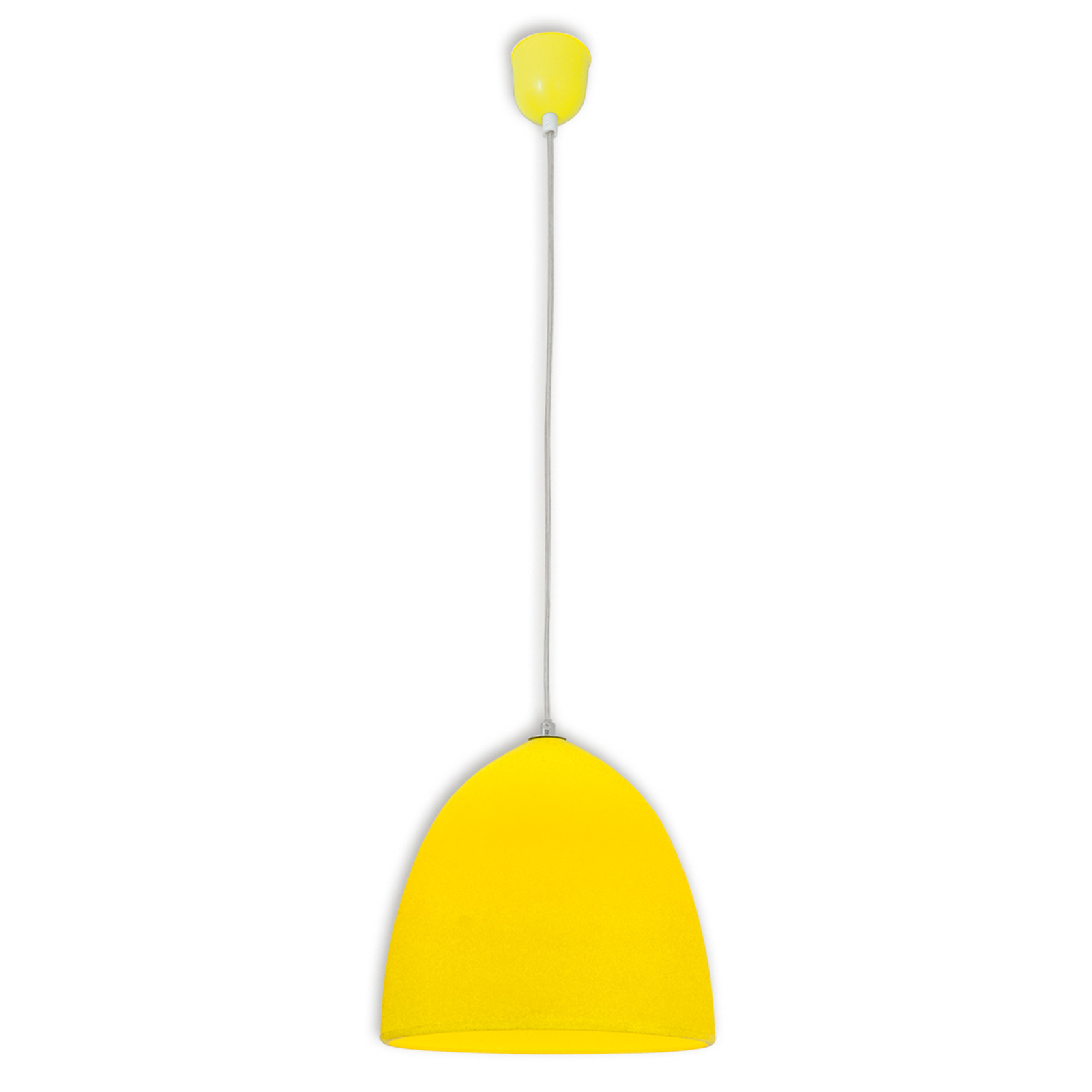Żółta silikonowa lampa wisząca Fancy