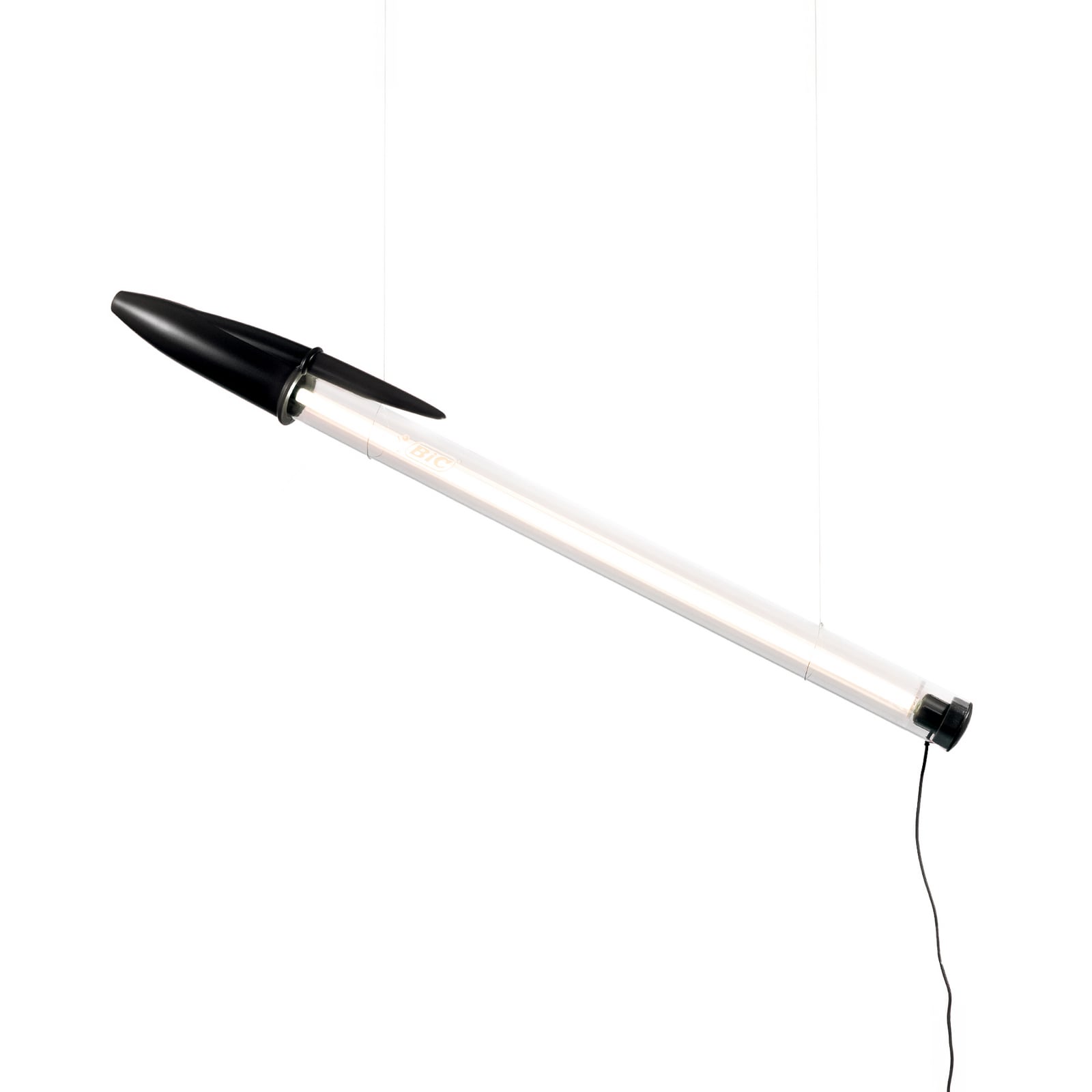 SELETTI LED hanglamp BIC, zwart, lengte 173 cm
