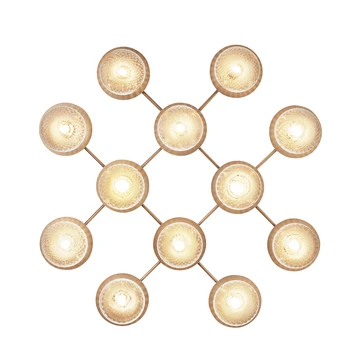 Liila 12 Lámpara de Pared/Techo Nordic Oro/Esfera Transparente - Nuura