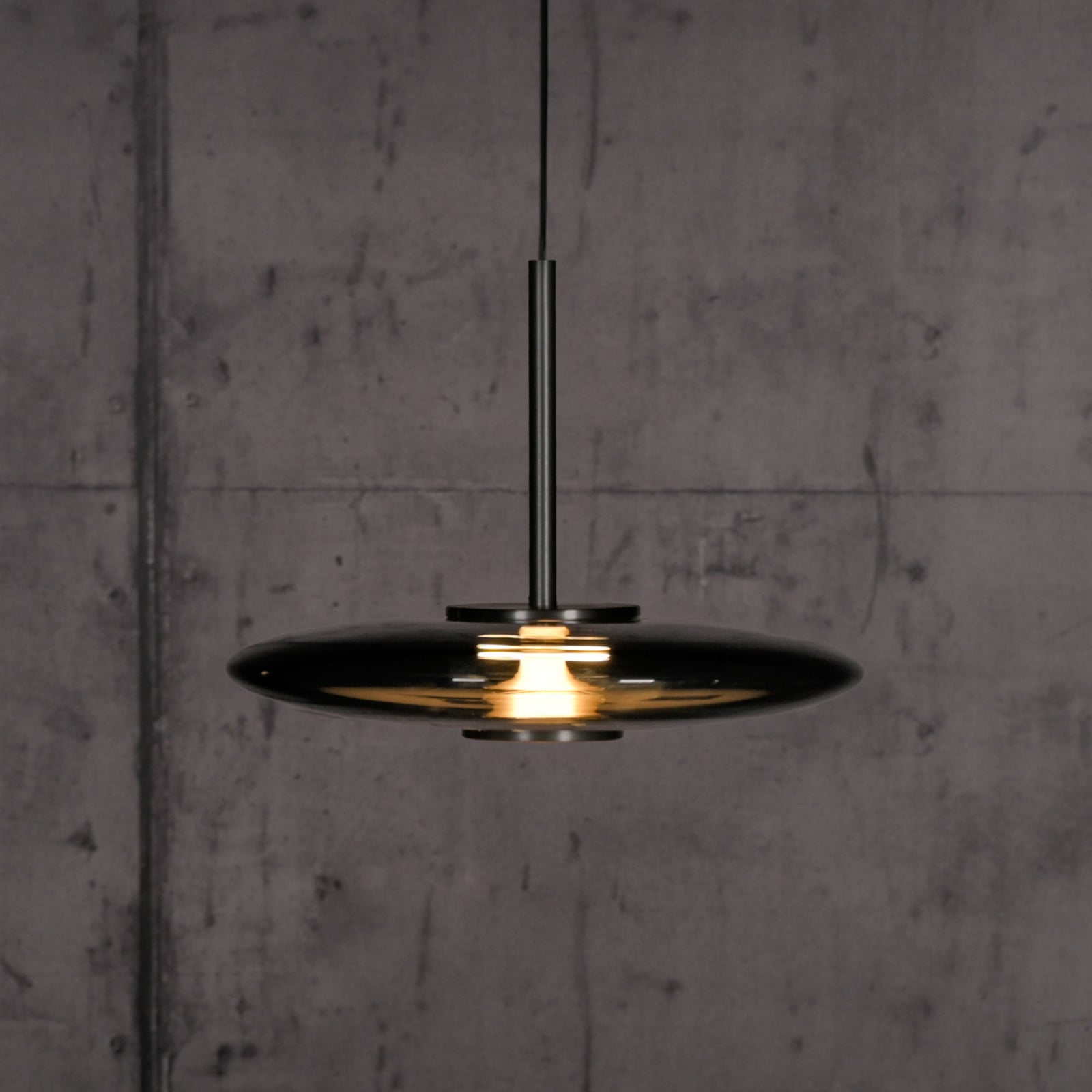 Suspension LED E-Vitrum, platine, verre/aluminium, CCT - PURE Suspension LED E-Vitrum, platine, verre/aluminium, CCT - PURE
