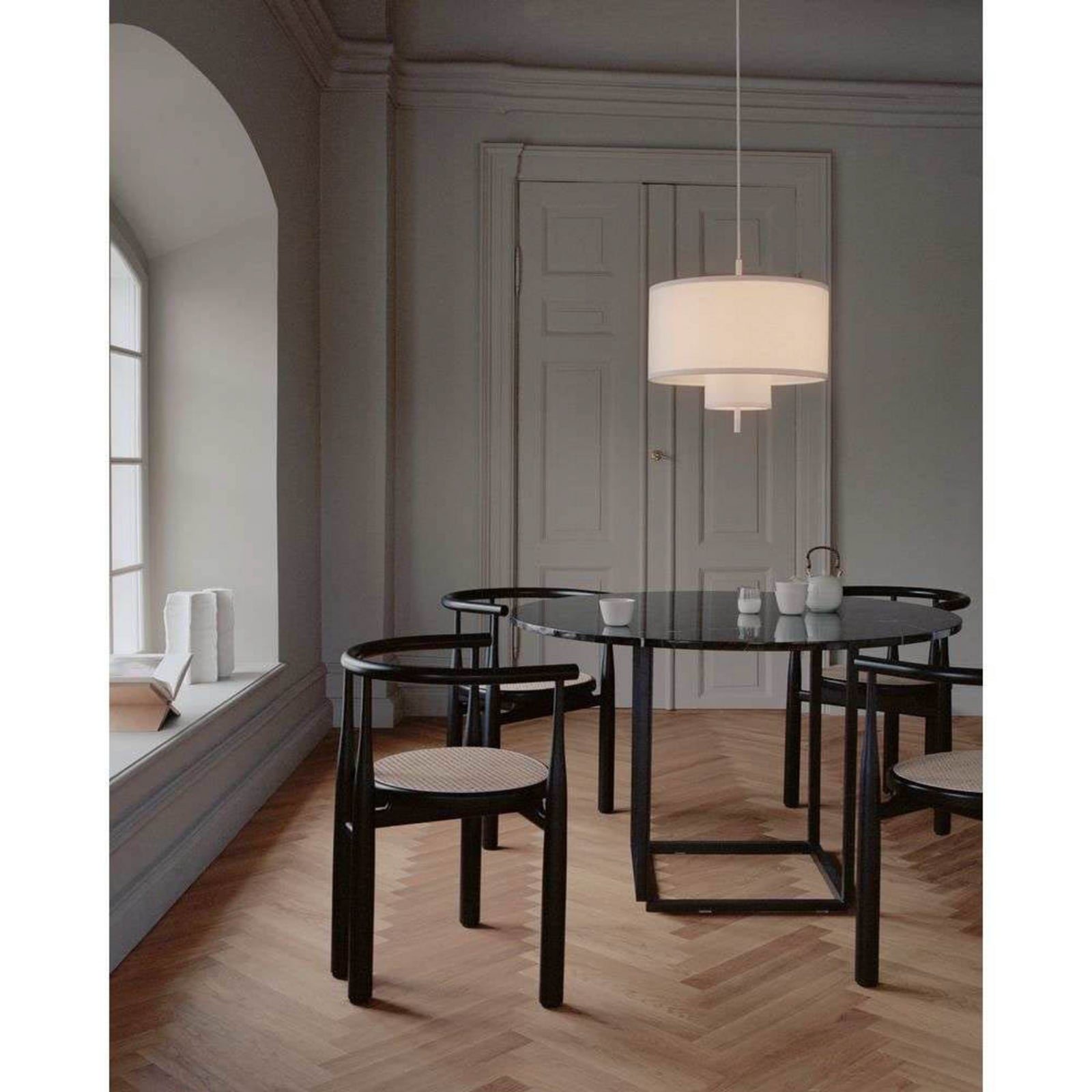 NEW WORKS Suspension Margin, Ø 50 cm, blanc, E27