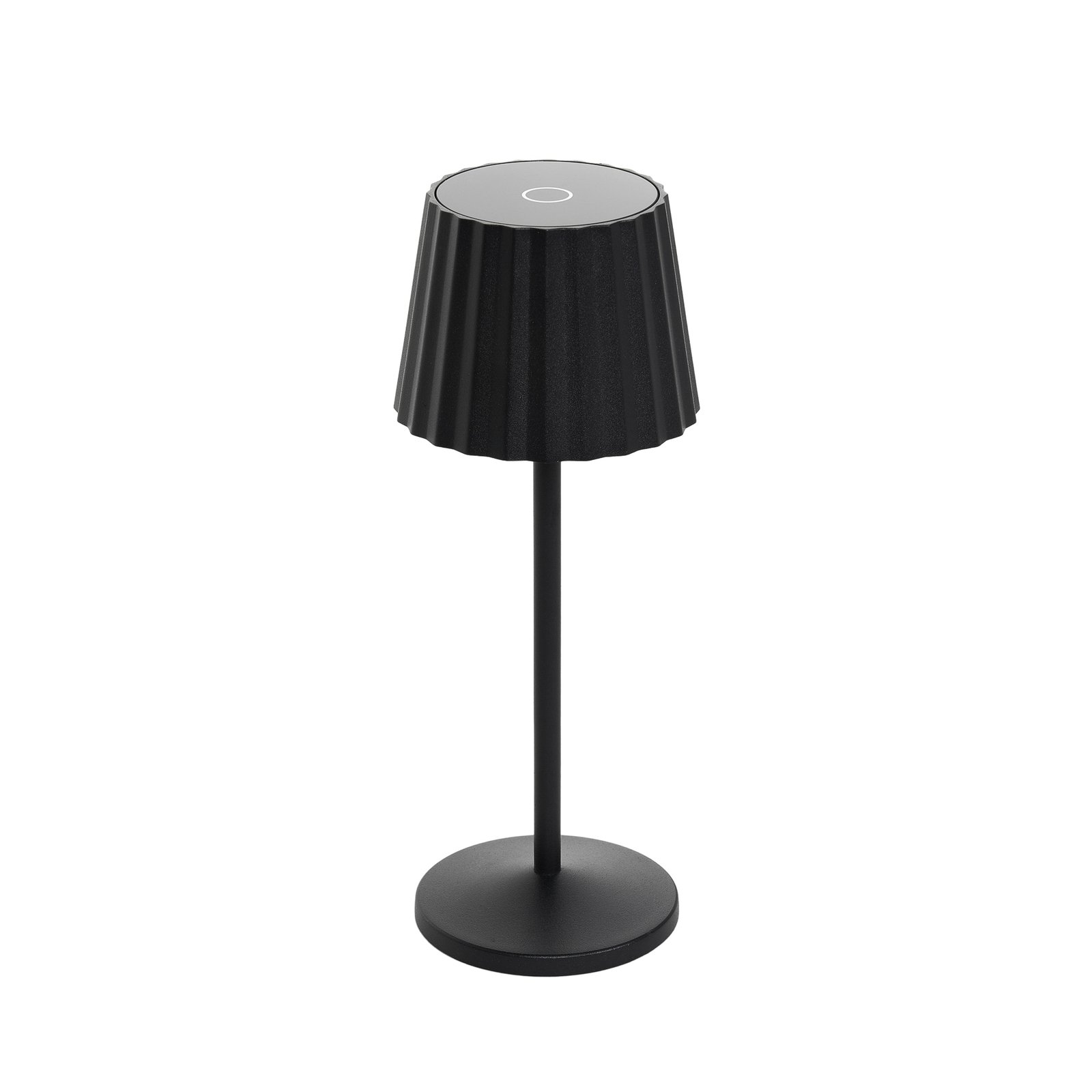 Lindby lampe de table LED rechargeable Esali, noir, set de 3, alu
